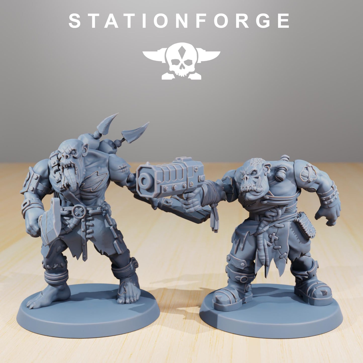 Orkaz Plague Spreadaz by Station Forge 28mm Heroic Scale Miniature, 38mm tall, 10 Units, Proxy, Grimdark, Sci-Fi, OPR, Orcs