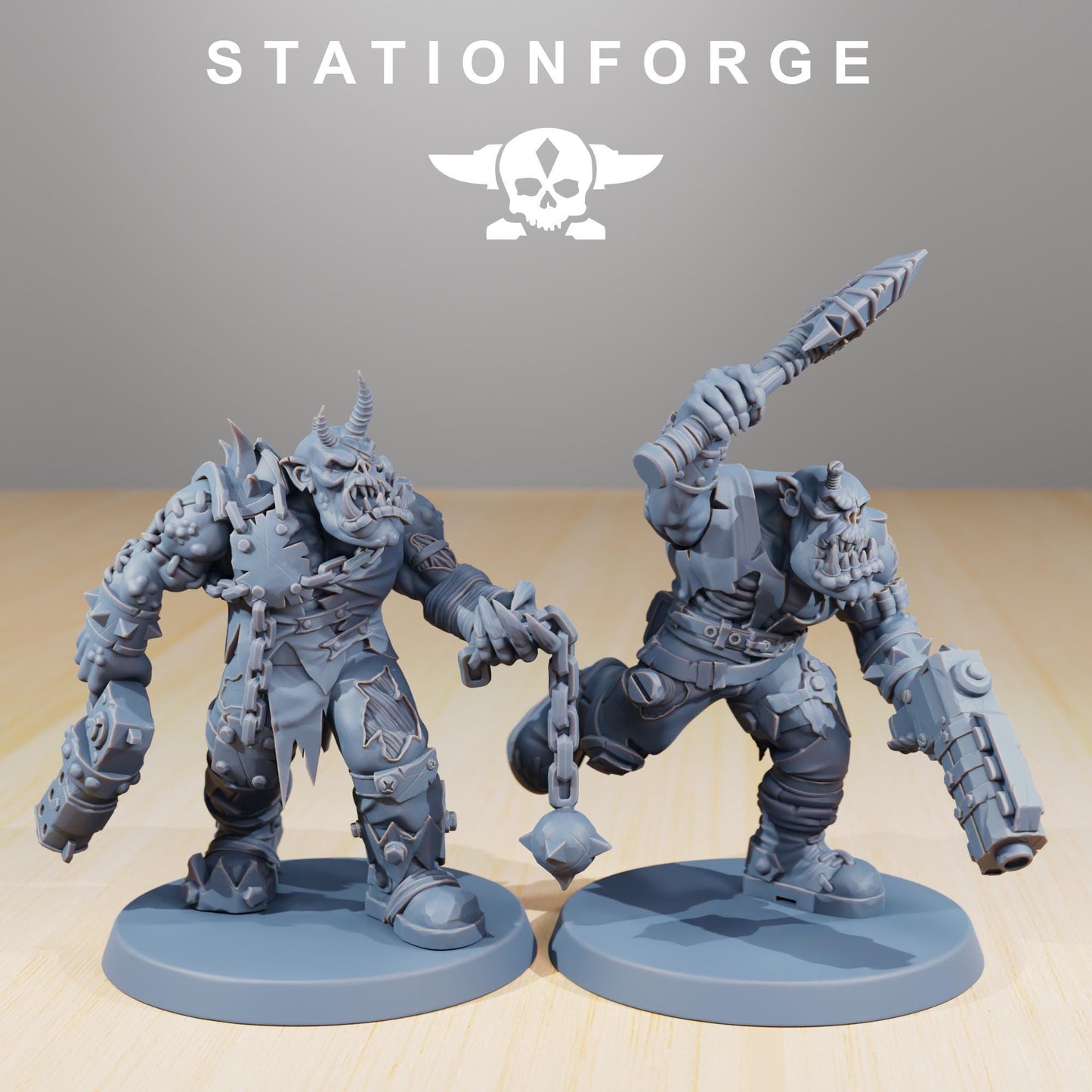 Orkaz Plague Spreadaz by Station Forge 28mm Heroic Scale Miniature, 38mm tall, 10 Units, Proxy, Grimdark, Sci-Fi, OPR, Orcs