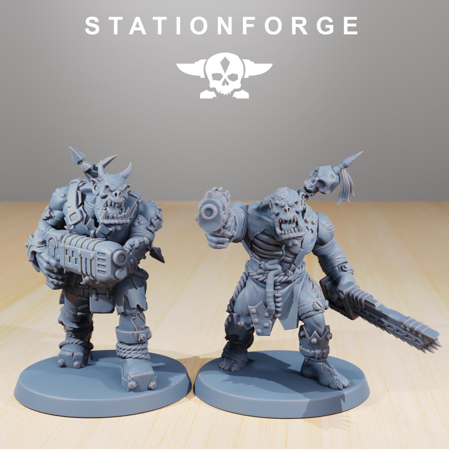 Orkaz Plague Spreadaz by Station Forge 28mm Heroic Scale Miniature, 38mm tall, 10 Units, Proxy, Grimdark, Sci-Fi, OPR, Orcs