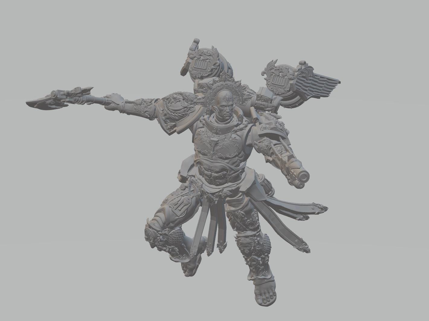 Blood Host Leader by 3DArtGuy 32mm scale, 50mm or 100mm, Miniature War Gaming Figure, Grim Dark, Proxy, Dante