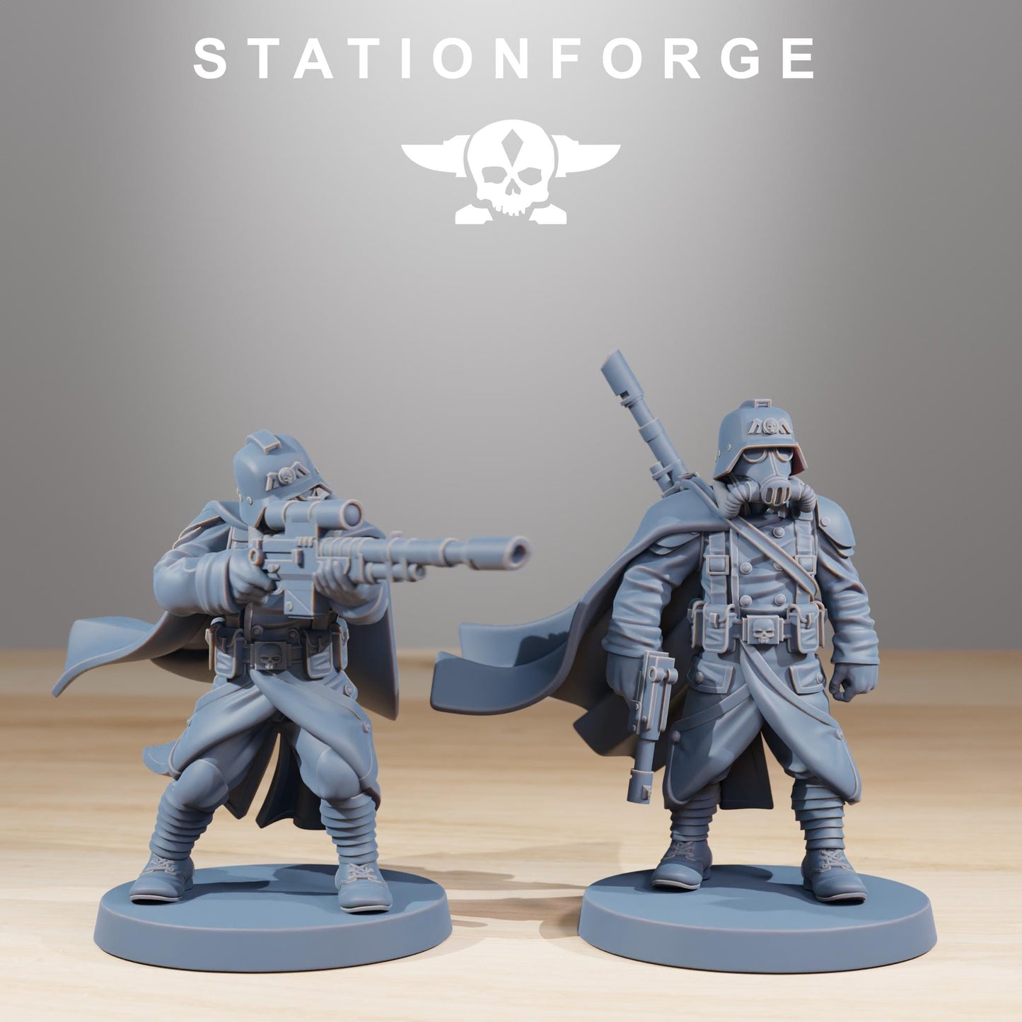Grim Guard Marksman by Station Forge 28mm Heroic Scale Miniature, 32mm tall, 10 Units, Proxy, Grimdark, Sci-Fi, OPR, Guard