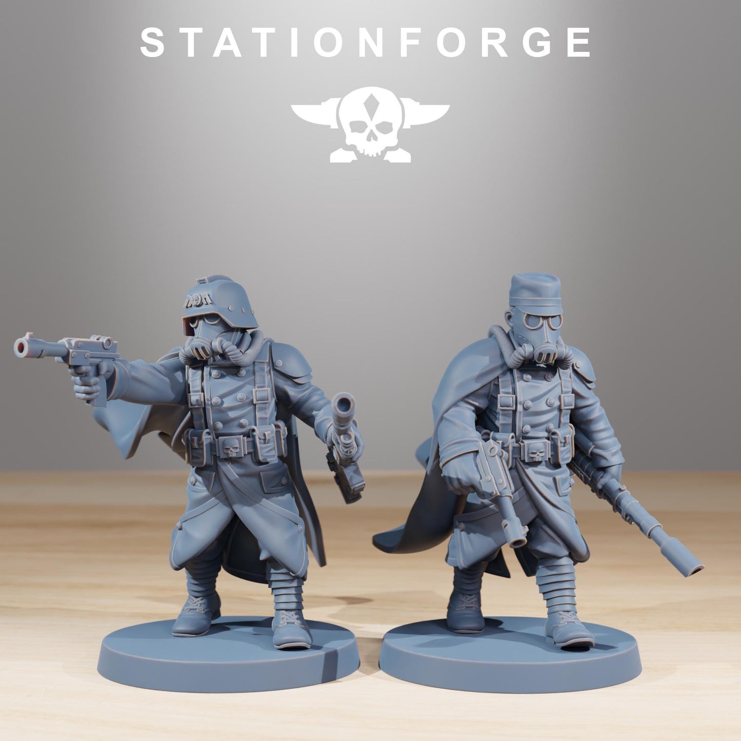 Grim Guard Marksman by Station Forge 28mm Heroic Scale Miniature, 32mm tall, 10 Units, Proxy, Grimdark, Sci-Fi, OPR, Guard