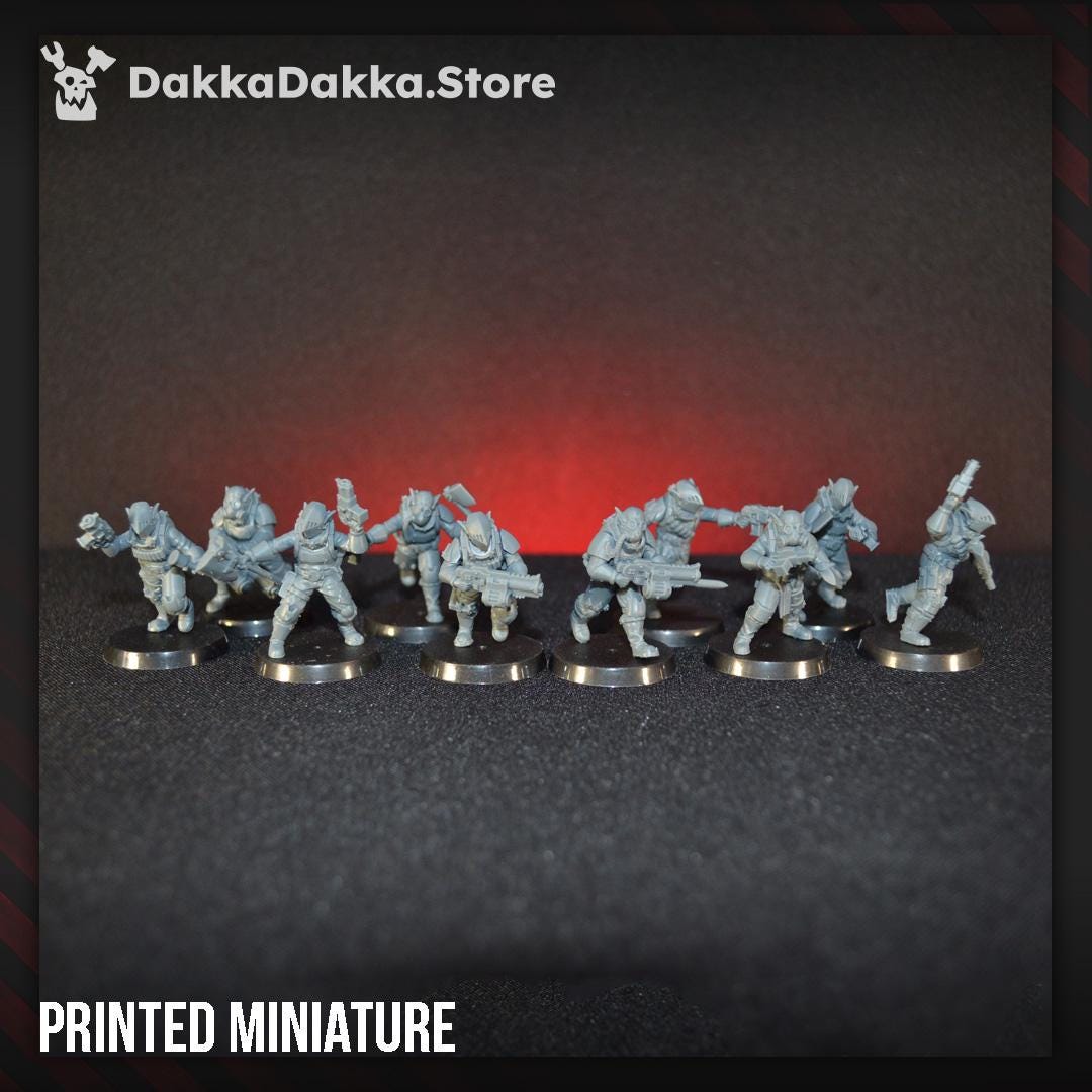 Gorggrot Tactic Squad by DakkaDakka 28mm Heroic Scale Miniature, 29mm tall, 10 Units