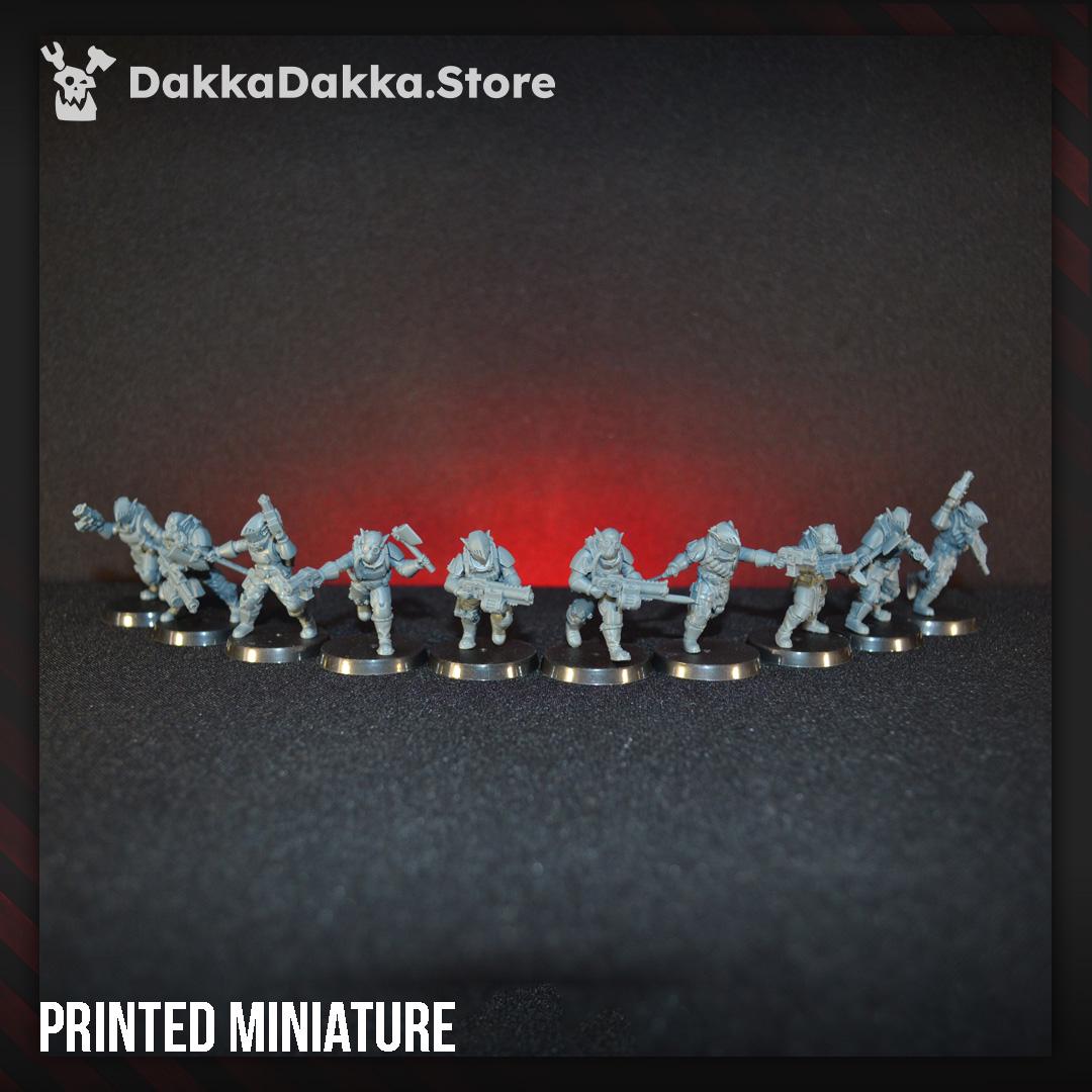 Gorggrot Tactic Squad by DakkaDakka 28mm Heroic Scale Miniature, 29mm tall, 10 Units