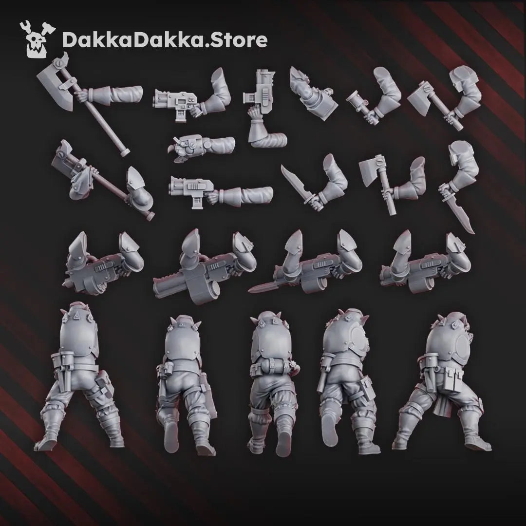 Gorggrot Tactic Squad by DakkaDakka 28mm Heroic Scale Miniature, 29mm tall, 10 Units