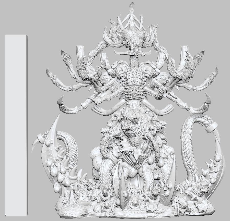 Matriarch (Birthing) by 3DArtGuy 32mm scale, 50mm or 100mm, Miniature War Gaming Figure