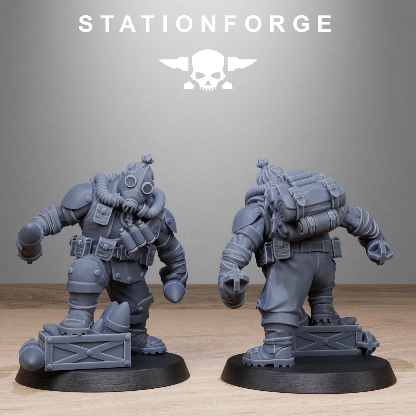 Grimguard Jungle Fighter Mutants by Station Forge 28mm Heroic Scale Miniature, 45mm tall, 10 Units, Proxy, Grimdark, Sci-Fi, OPR, Guard