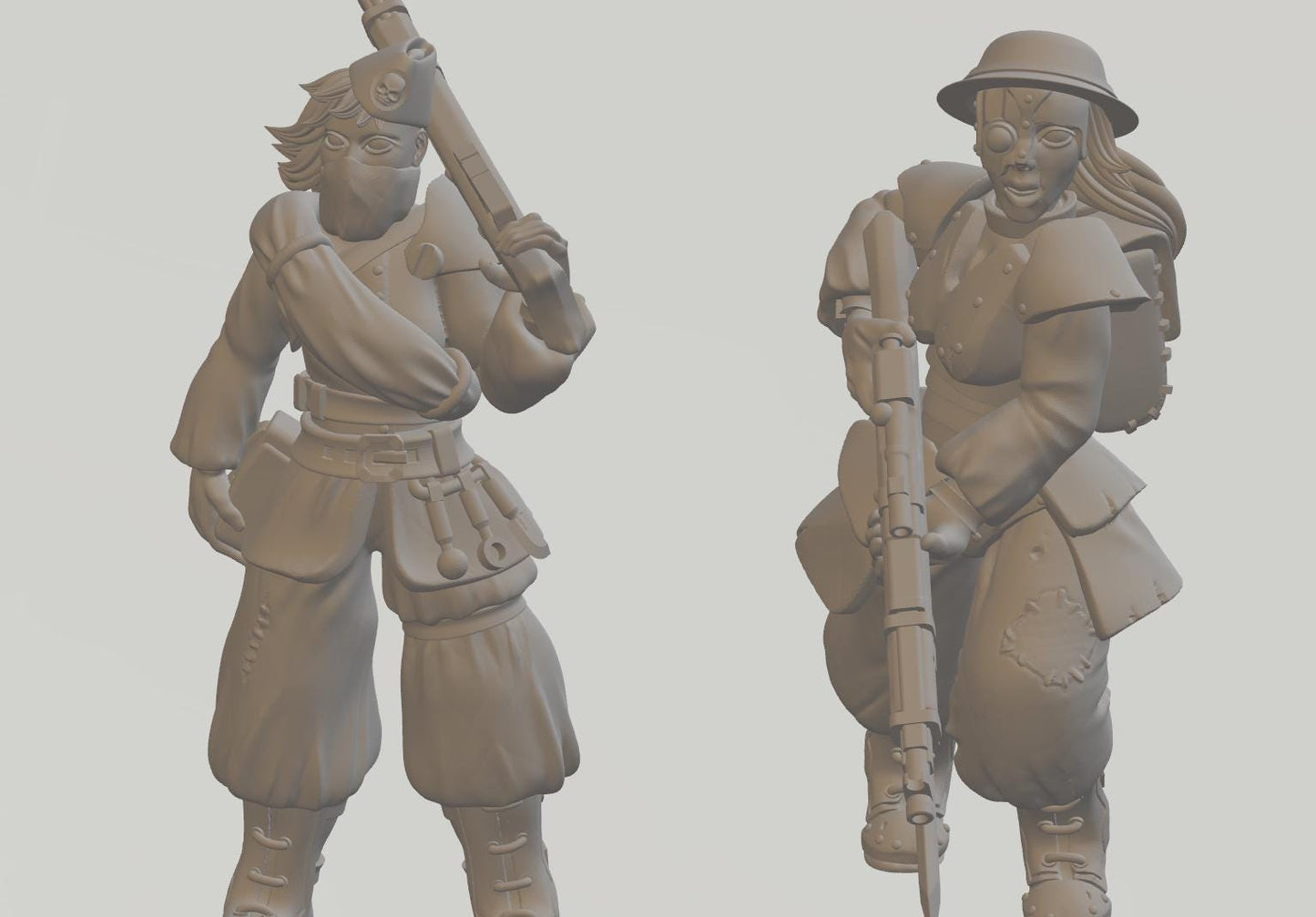Sisterhood of the Crusade by Ratman Forge 32mm scale miniature, Includes base and stand, For any sci-fi, Grim Dark or OPR, Trench Crusade