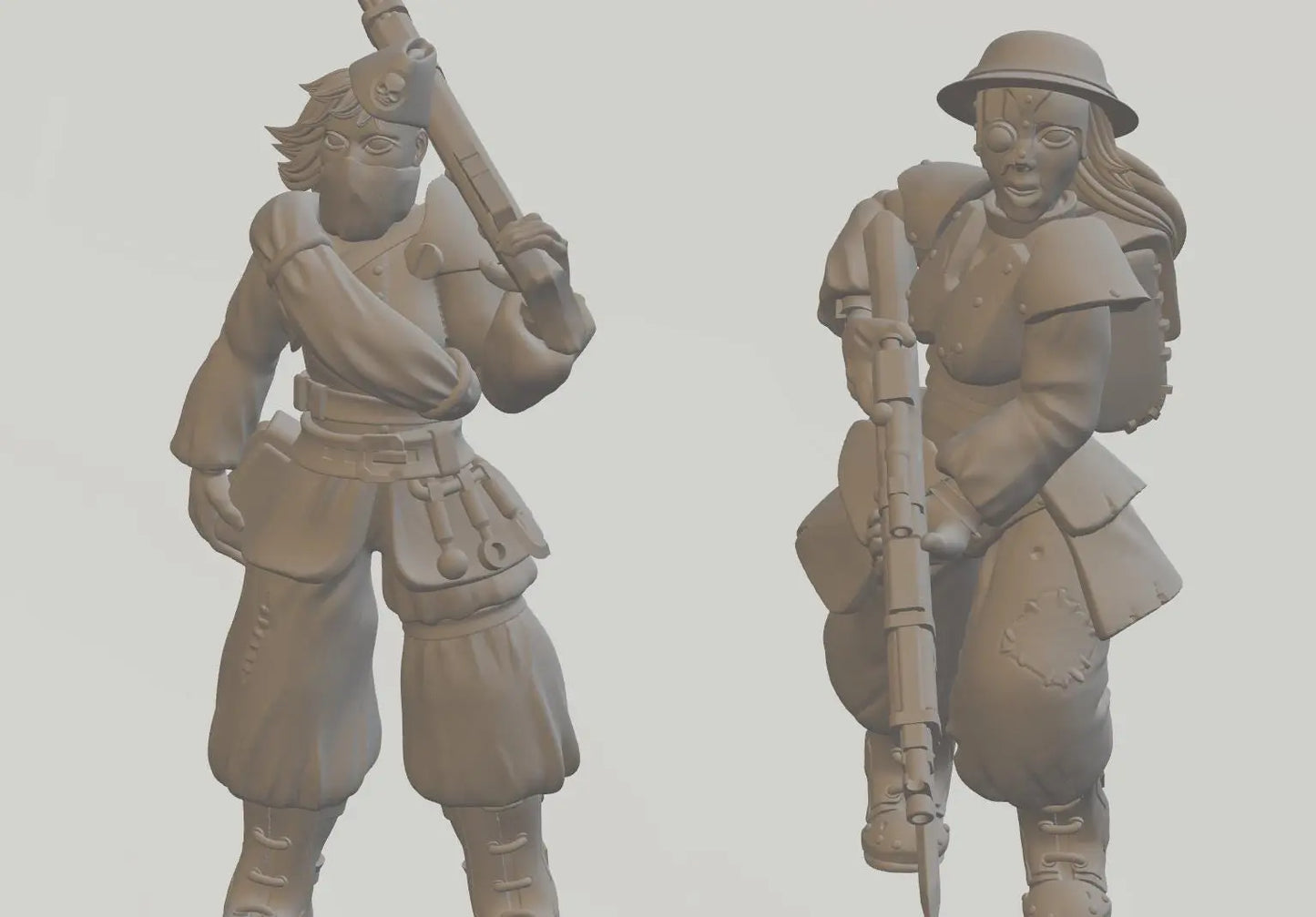 Sisterhood of the Crusade by Ratman Forge 32mm scale miniature, Includes base and stand, For any sci-fi, Grim Dark or OPR, Trench Crusade