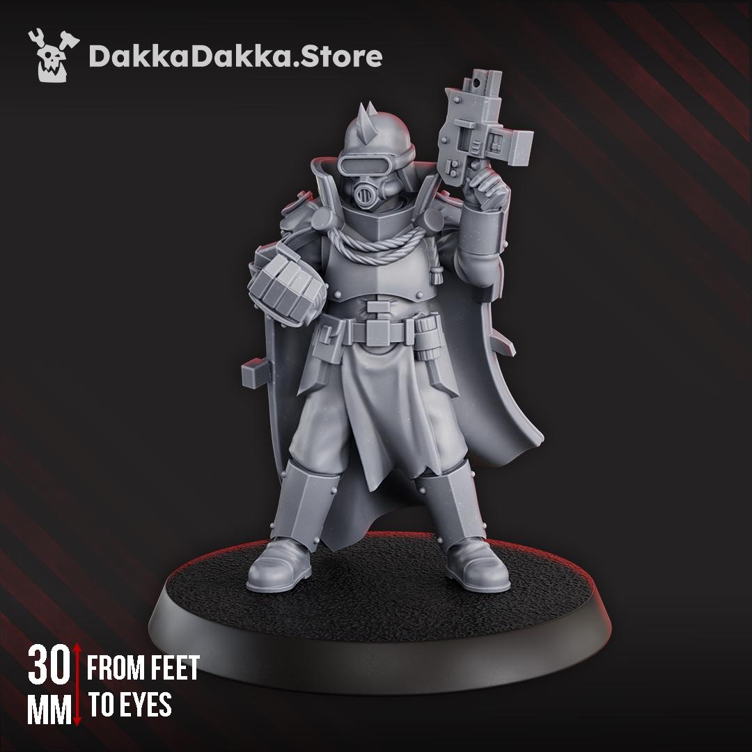 Maverick Cultists Commander by DakkaDakka 28mm Heroic Scale Miniature, 30mm tall, Proxy, Warcells, Sci-Fi, OPR, Trench Crusade