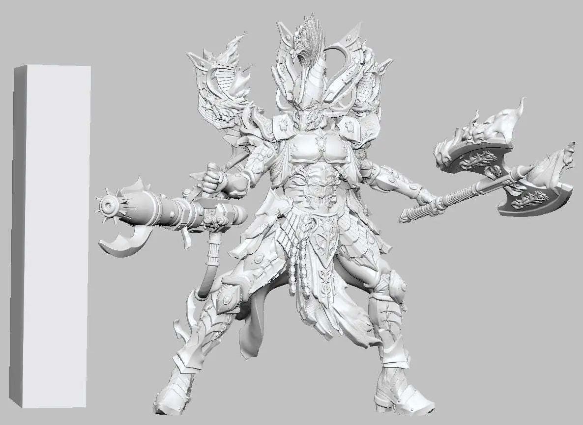 Fire Elf by 3DArtGuy 32mm scale, 50mm or 100mm, Miniature War Gaming Figure, Grim Dark, Proxy, Space Elf, Fire Elf