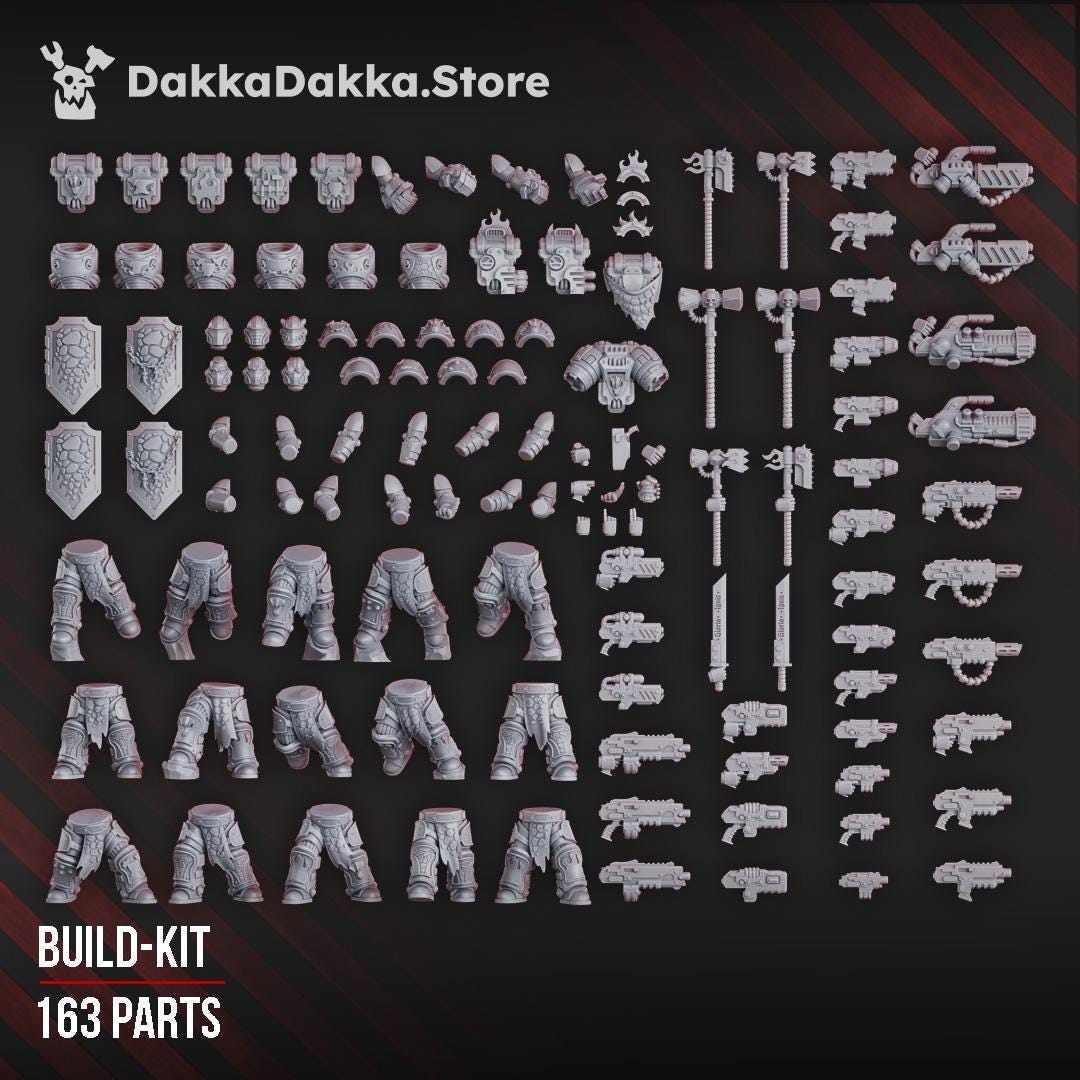 Ignisaurus Clan Warriors Storm Squad with Jetpacks by DakkaDakka 28mm Heroic Scale Miniature, 36mm tall, 5 Units