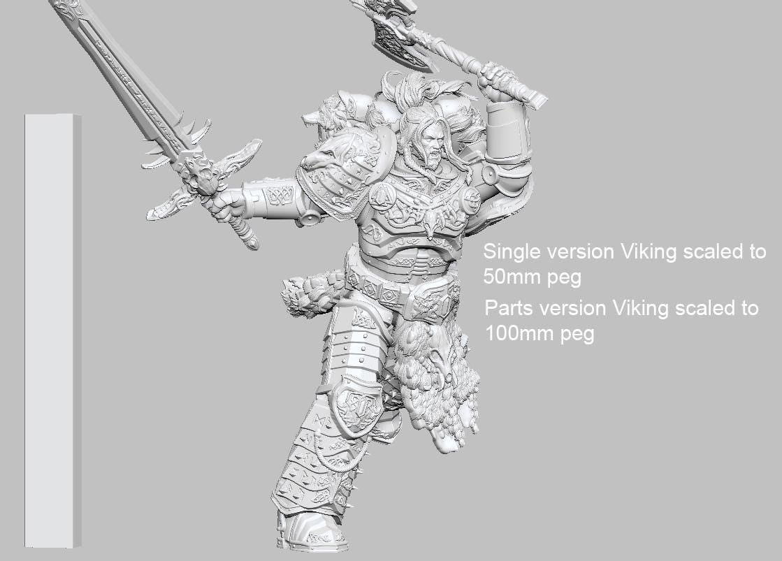 Frost Warrior by 3DArtGuy 32mm scale, 50mm, Miniature War Gaming Figure
