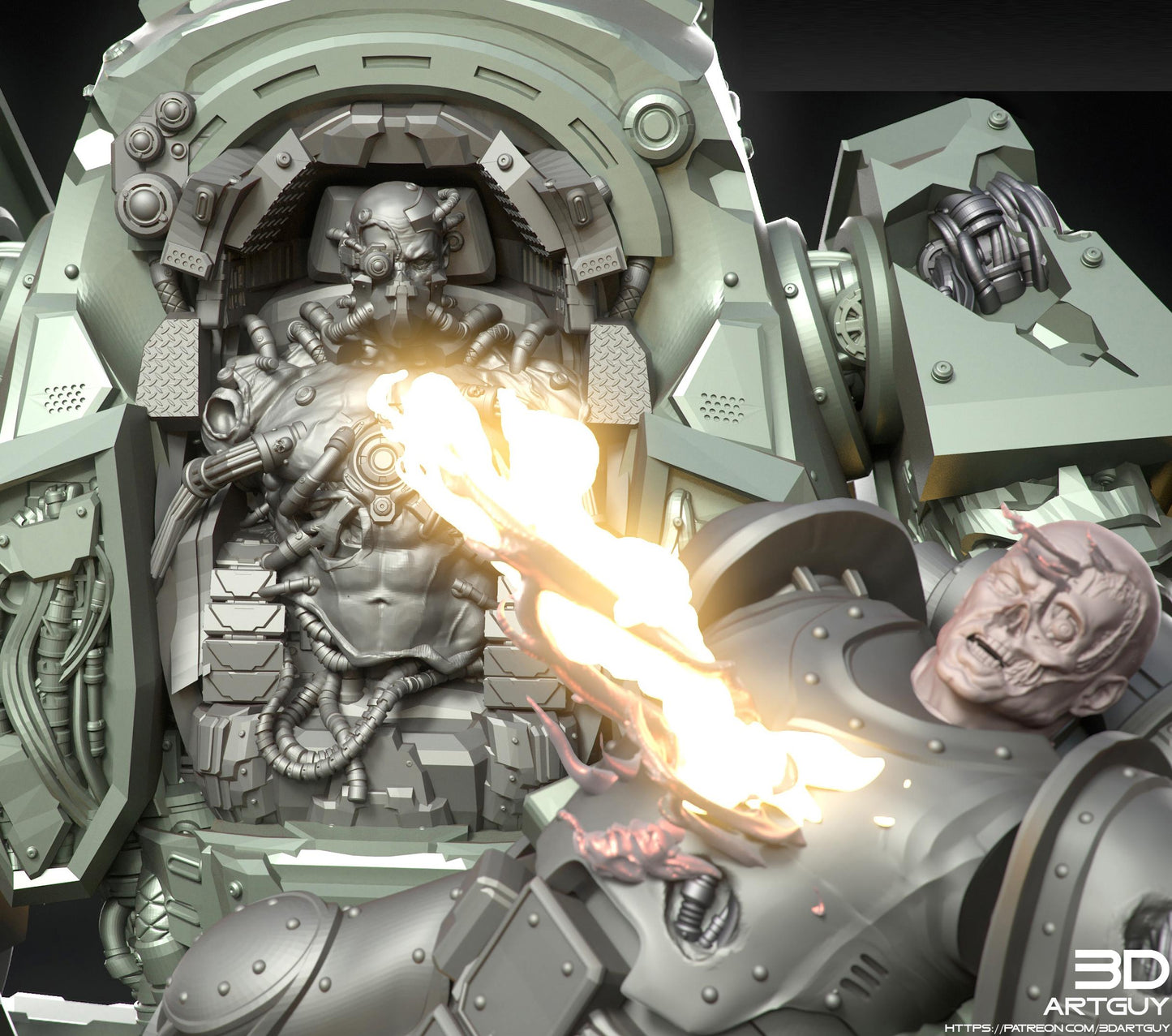 Venerable One by 3DArtGuy 32mm scale, 50mm or 100mm, Miniature War Gaming Figure