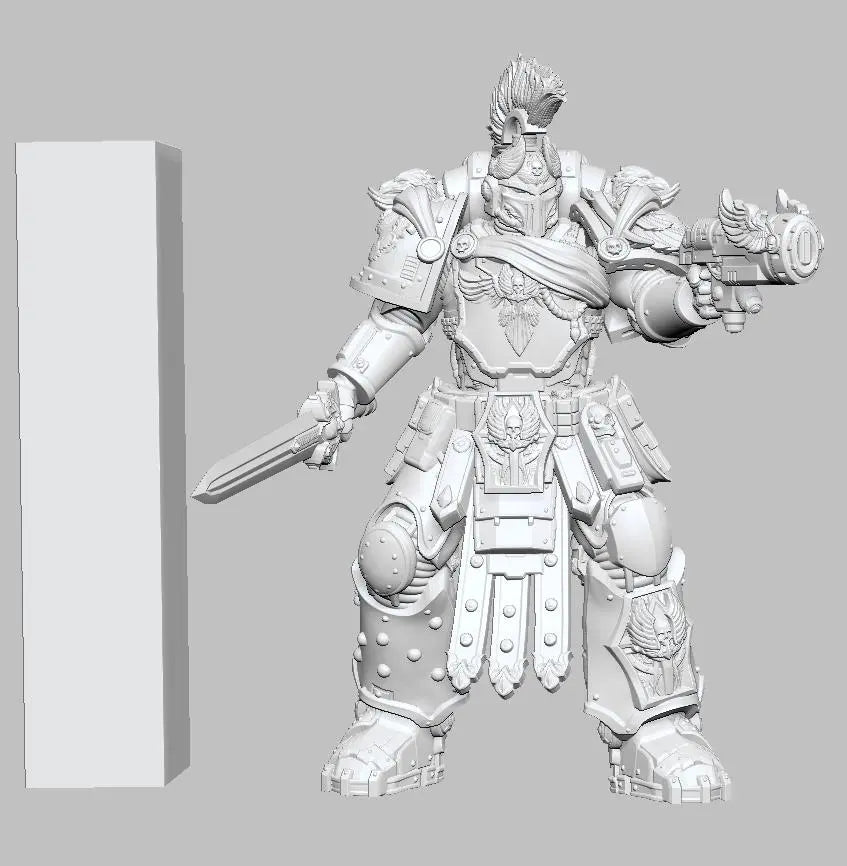 Space Smurf by 3DArtGuy 32mm scale, 50mm or 100mm, Miniature War Gaming Figure, Grim Dark, Proxy, Ultra, Marine, Smurf, XIII