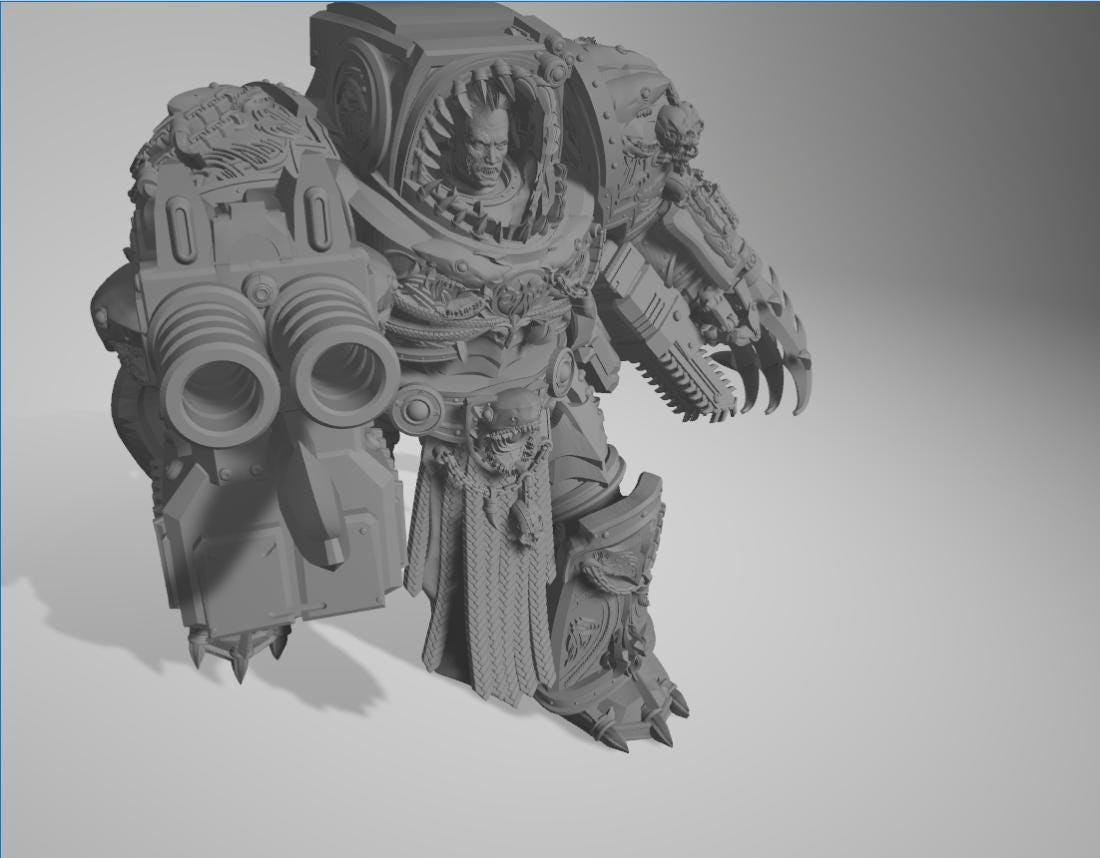 Giant Shark by 3DArtGuy 32mm scale, 50mm or 100mm, Miniature War Gaming Figure