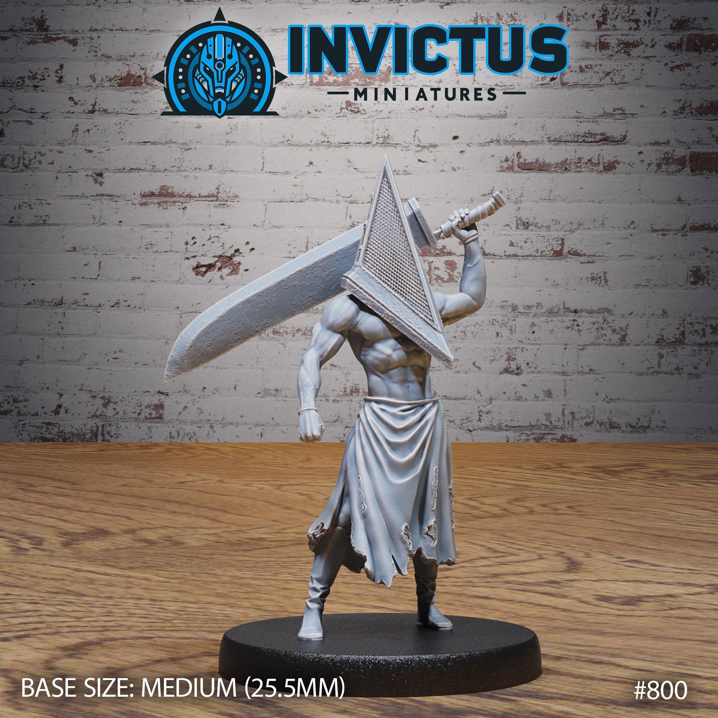Crimson Executioner by Invictus Miniatures 32mm scale, Miniature War Gaming Figure, Games, Silent Hill, Pyramid Head