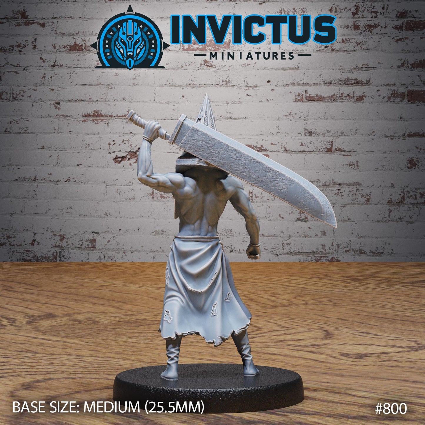Crimson Executioner by Invictus Miniatures 32mm scale, Miniature War Gaming Figure, Games, Silent Hill, Pyramid Head