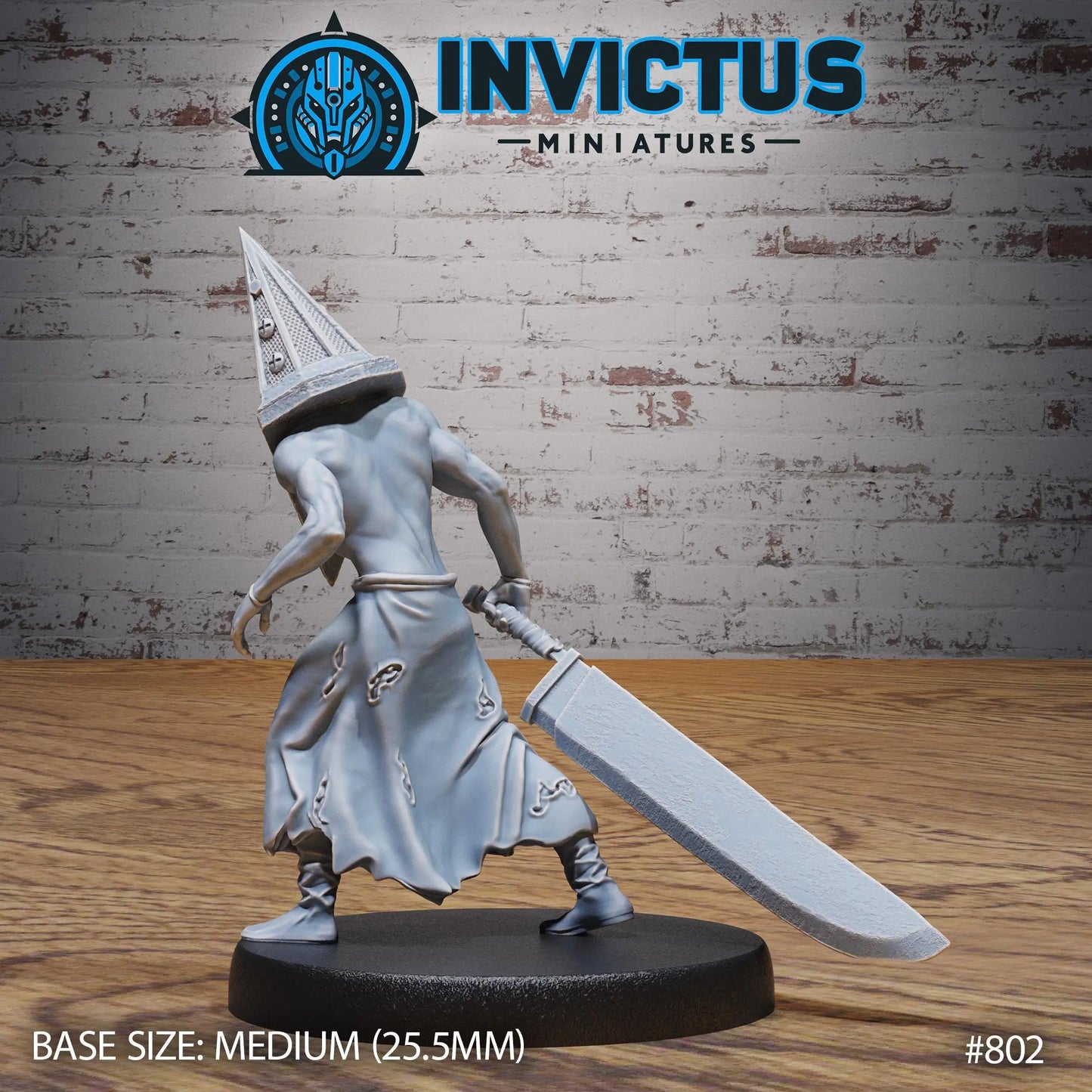 Crimson Executioner by Invictus Miniatures 32mm scale, Miniature War Gaming Figure, Games, Silent Hill, Pyramid Head