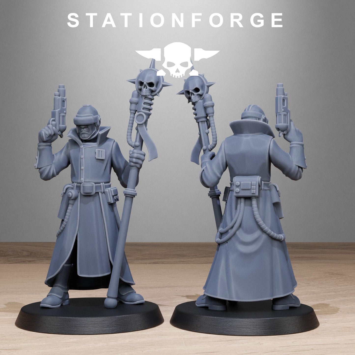 GrimCorp Seers by Station Forge 28/32mm Heroic Scale Miniature, 32mm tall, 10 Units