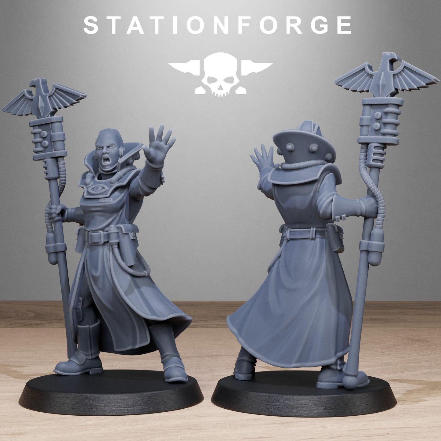 GrimCorp Seers by Station Forge 28/32mm Heroic Scale Miniature, 32mm tall, 10 Units