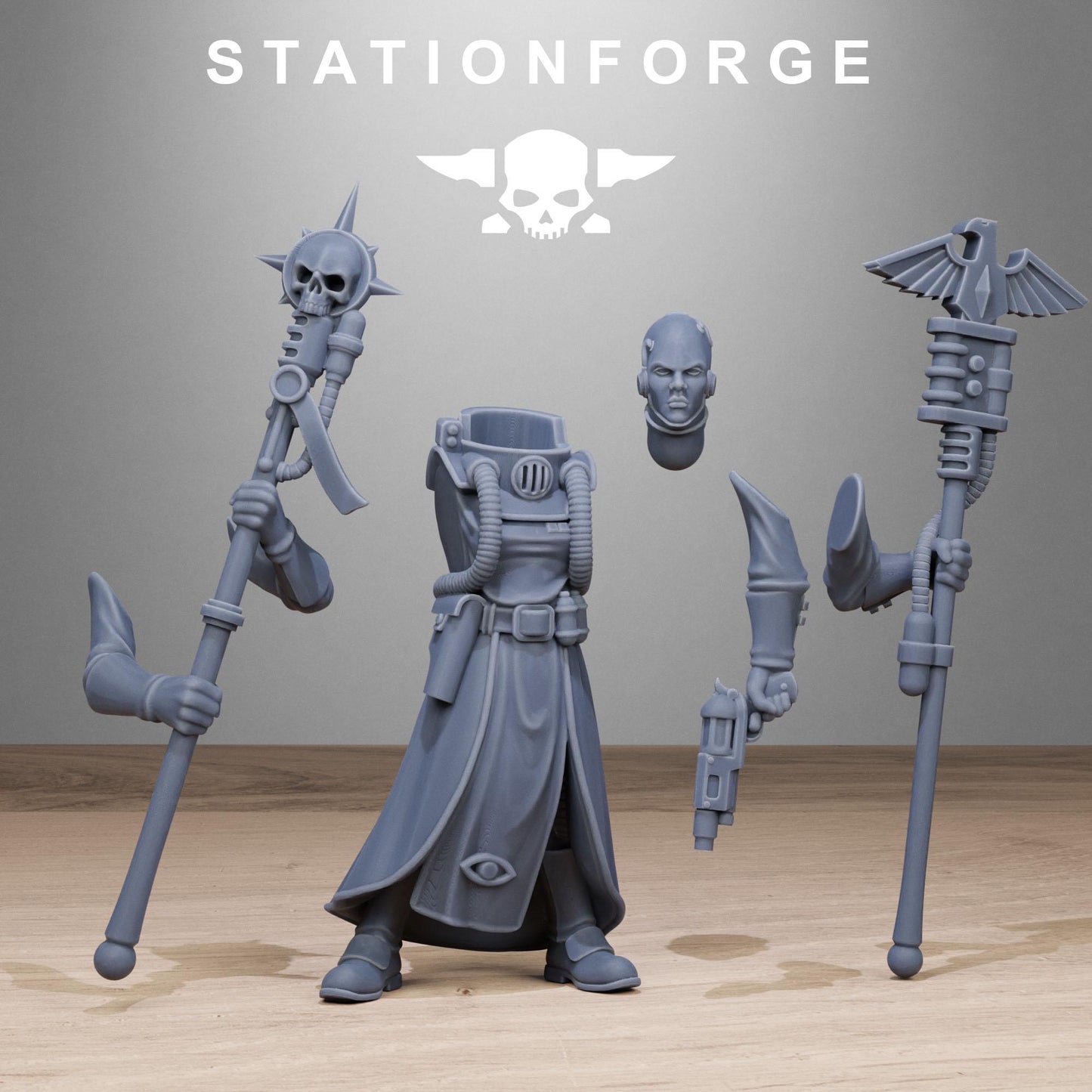 GrimCorp Seers by Station Forge 28/32mm Heroic Scale Miniature, 32mm tall, 10 Units