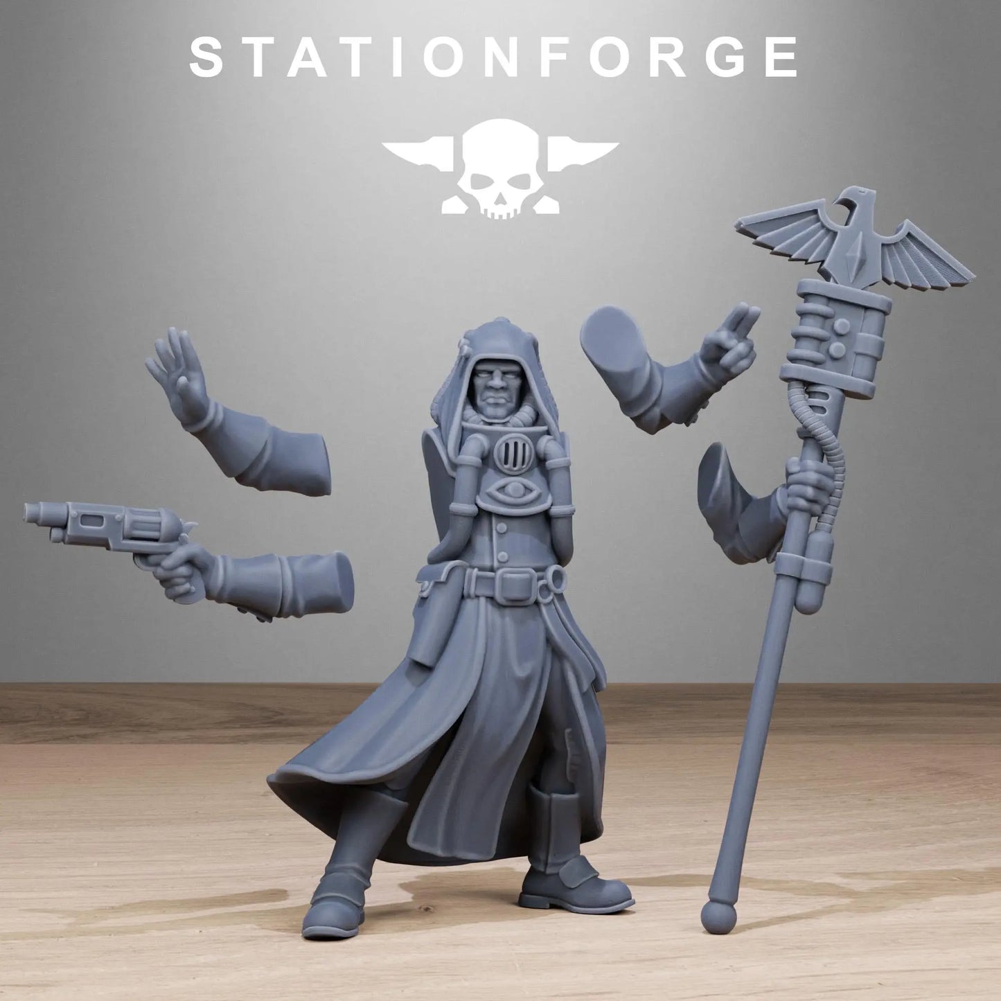 GrimCorp Seers by Station Forge 28/32mm Heroic Scale Miniature, 32mm tall, 10 Units