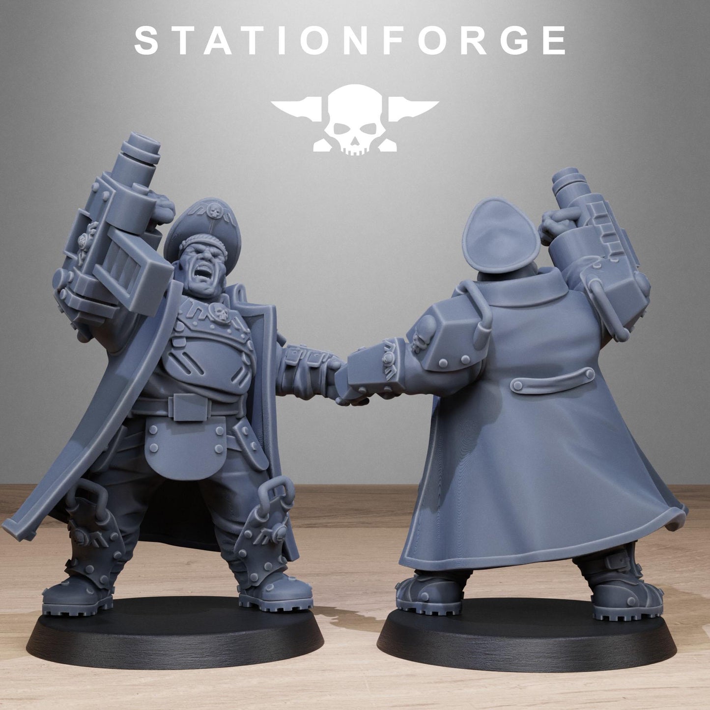 Grim Guard Armored Mutants by Station Forge 28mm Heroic Scale Miniature, 50mm tall, 10 Units, Proxy, Grimdark, Sci-Fi, OPR, Guard