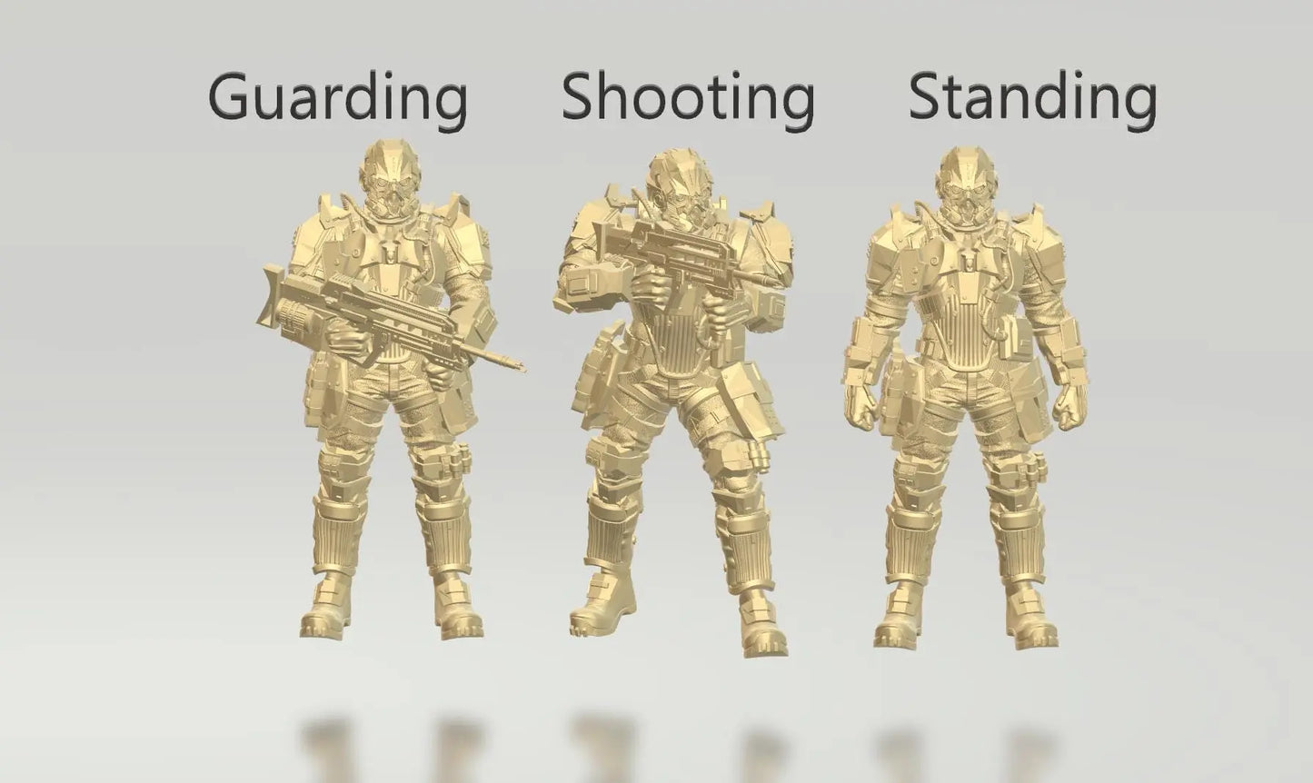 Killzone Assault Trooper by 3DArtGuy 32mm scale, 50mm or 100mm, Miniature War Gaming Figure, gaming, Space, Proxy, Fantasy, Sci-Fi, Trooper