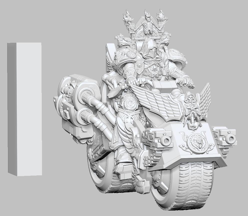 Bike - Hover Bike by 3DArtGuy 32mm scale, 50mm or 100mm, Miniature War Gaming Figure, Grim Dark, Proxy, Bikes, Vehicles, Marine, Angels