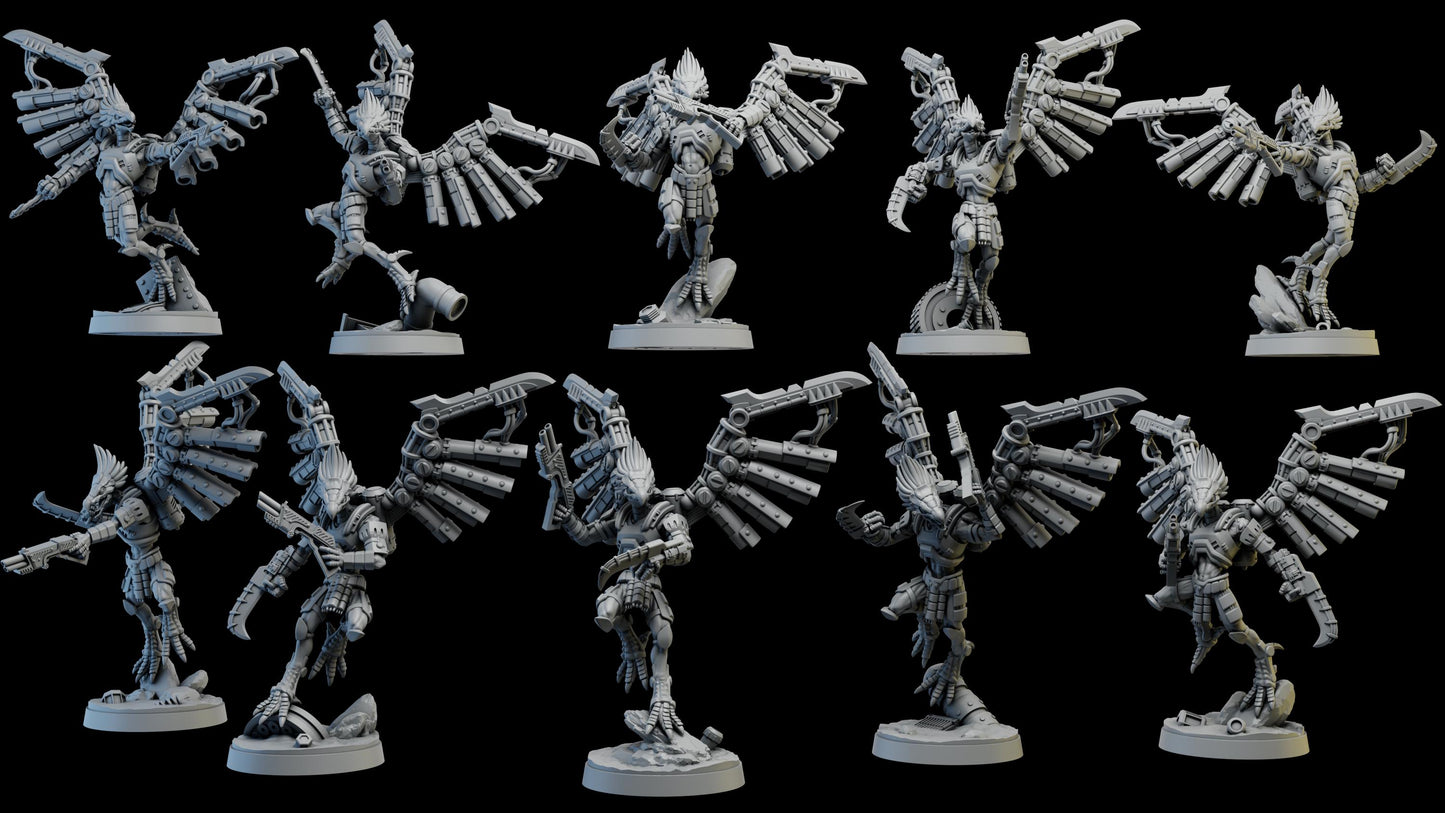 Talon Marauders by Ghamak Sci-fi 28mm Heroic Scale Miniature, 34mm tall, 10 Units, Proxy, Grimdark, Sci-Fi, OPR