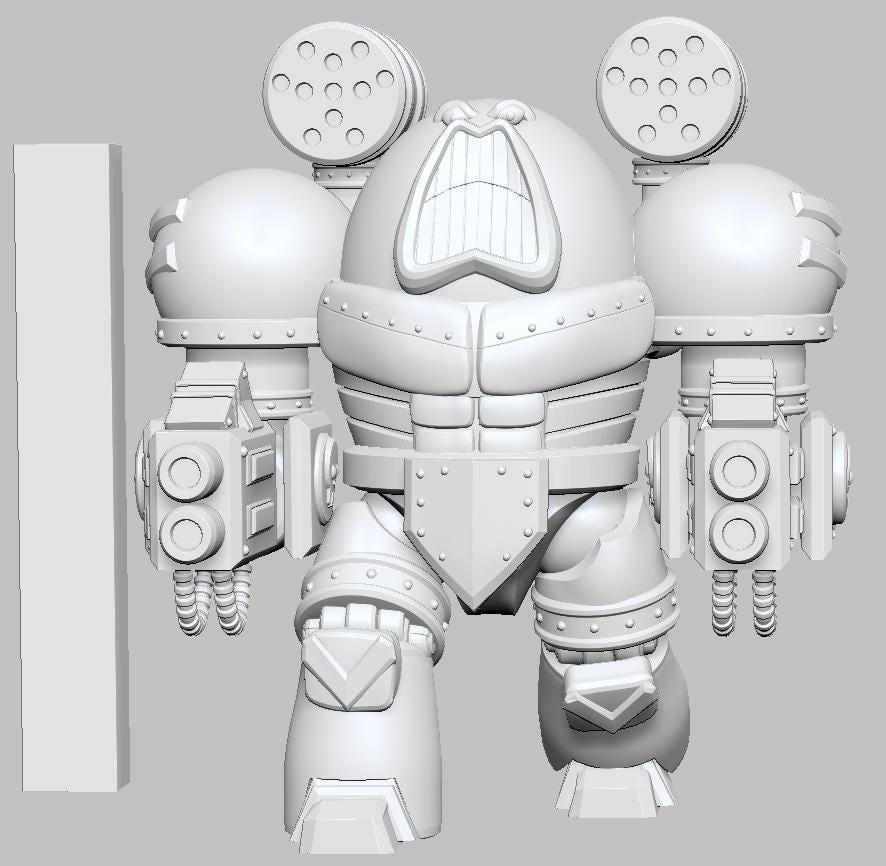 Star Defender Titan by 3DArtGuy 32mm scale, 85mm, Miniature War Gaming Figure, Grim Dark, Space, Proxy, Space King