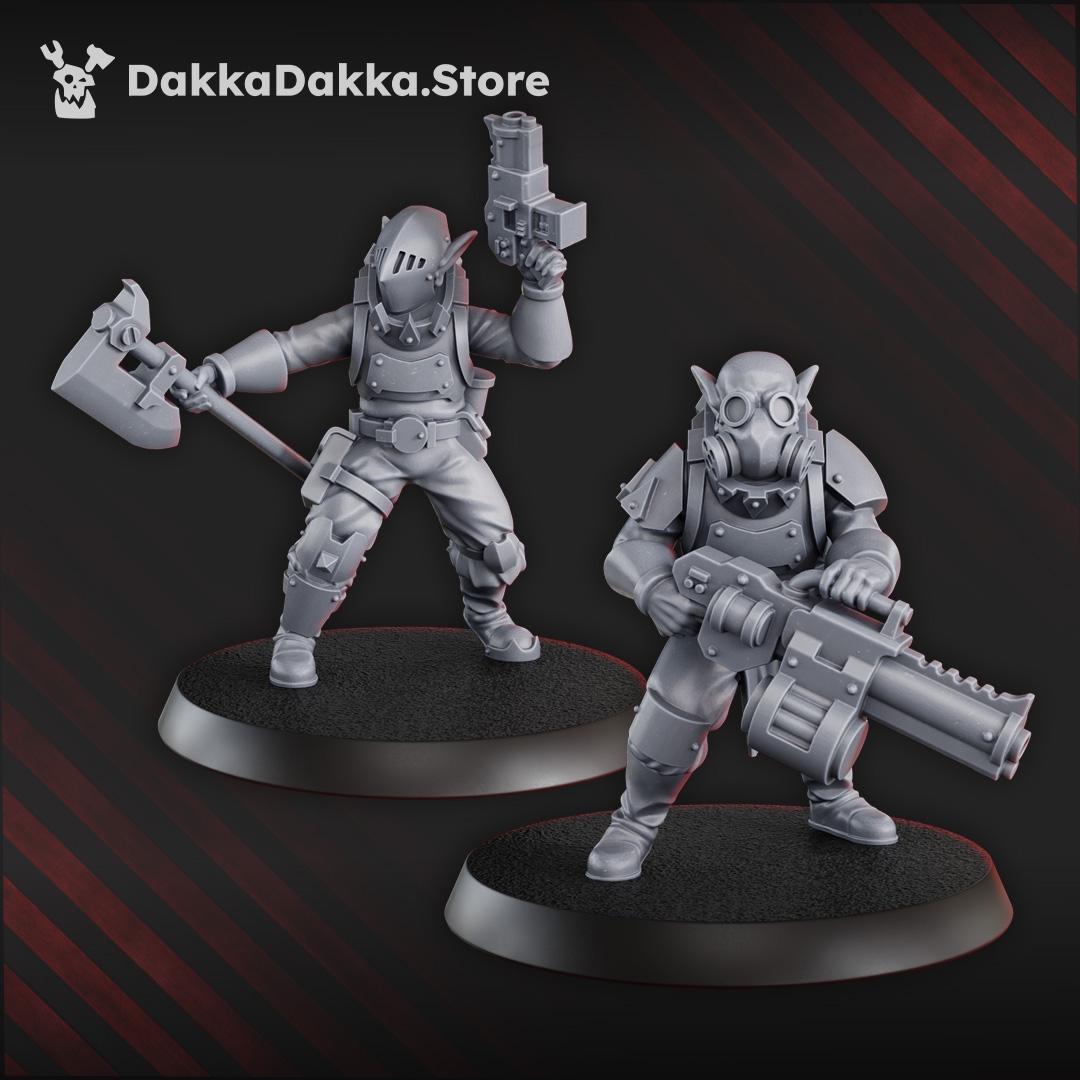 Gorggrot Tactic Squad by DakkaDakka 28mm Heroic Scale Miniature, 29mm tall, 10 Units