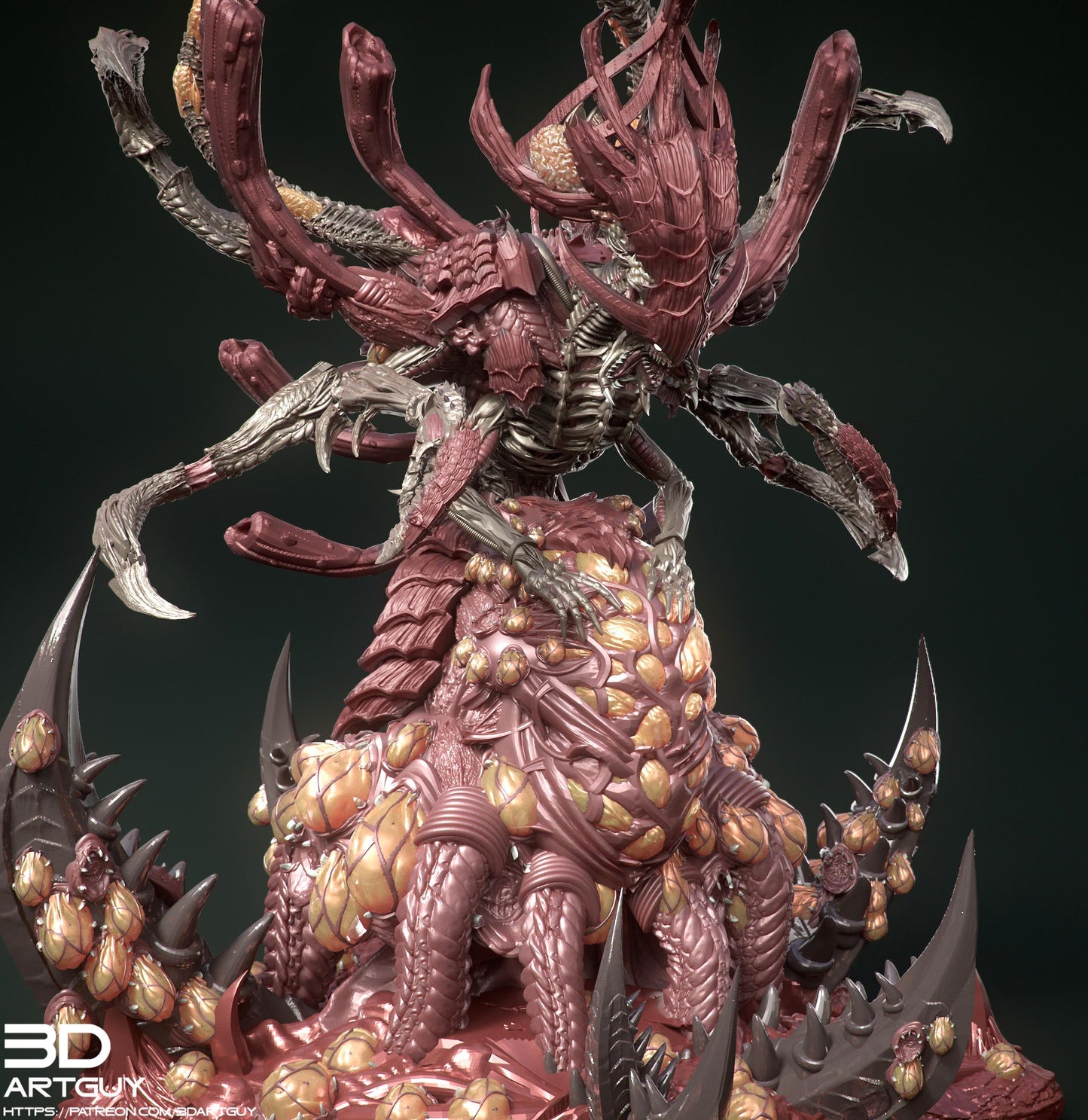 Matriarch (Birthing) by 3DArtGuy 32mm scale, 50mm or 100mm, Miniature War Gaming Figure