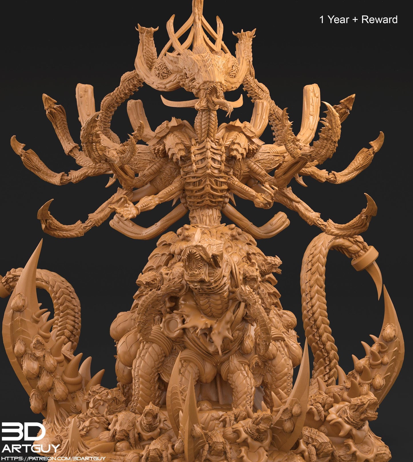 Matriarch (Birthing) by 3DArtGuy 32mm scale, 50mm or 100mm, Miniature War Gaming Figure