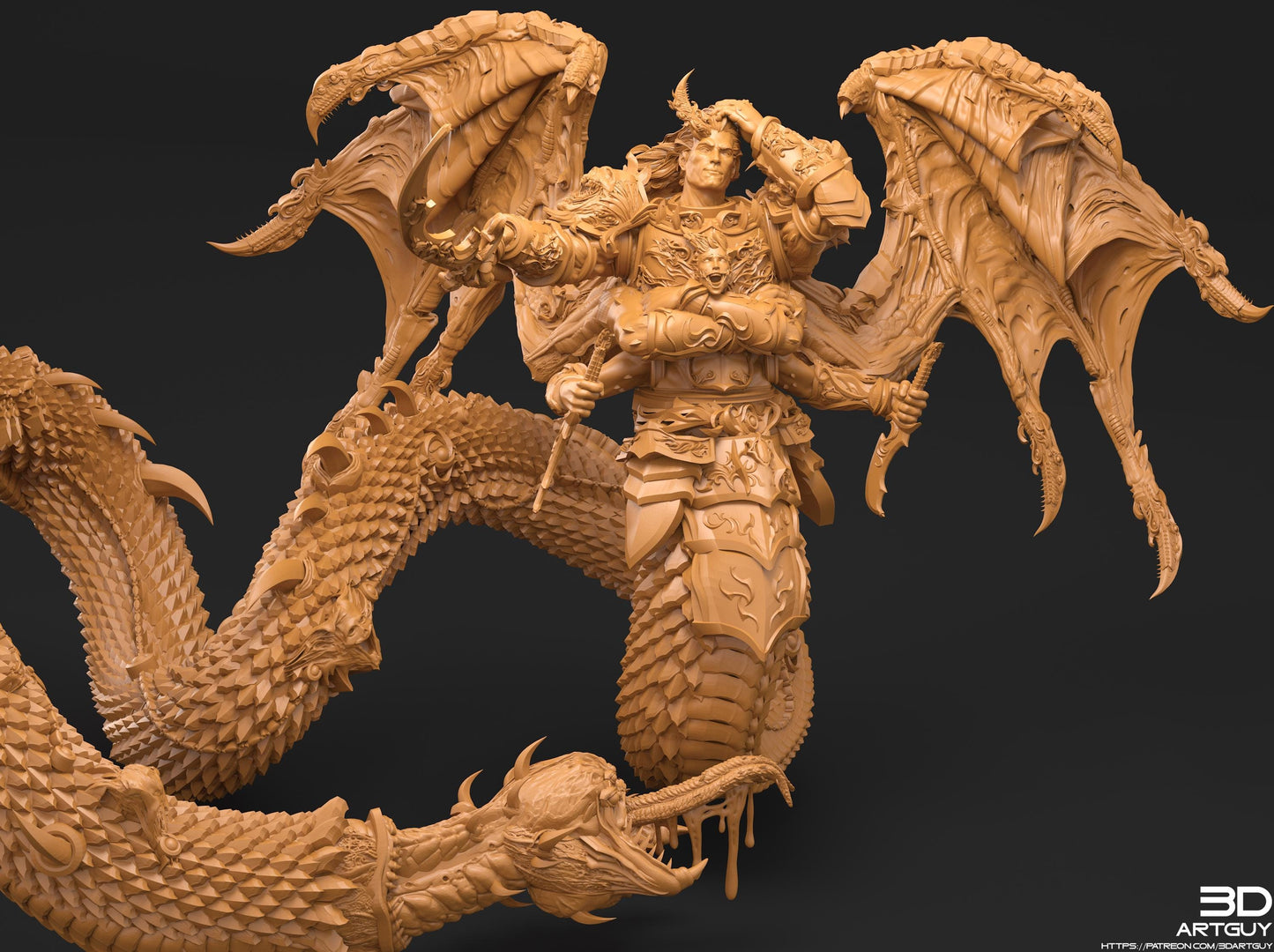 Giant Snake by 3DArtGuy 32mm scale, 50mm or 100mm, Miniature War Gaming Figure