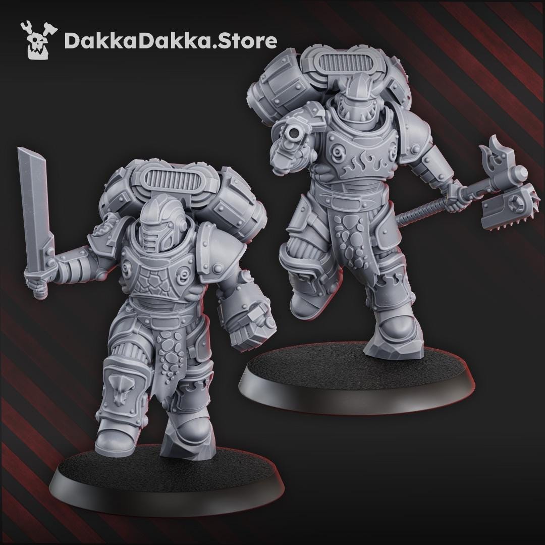Ignisaurus Clan Warriors Storm Squad with Jetpacks by DakkaDakka 28mm Heroic Scale Miniature, 36mm tall, 5 Units