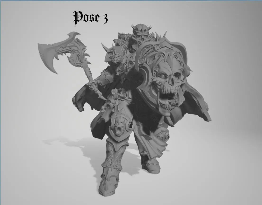 Chaos Knight by 3DArtGuy 32mm scale, 50mm, Miniature War Gaming Figure, Grim Dark, Proxy, Fantasy, Old World