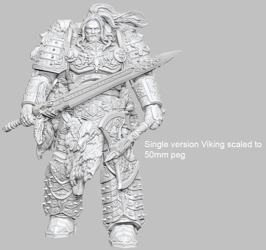 Frost Warrior by 3DArtGuy 32mm scale, 50mm, Miniature War Gaming Figure