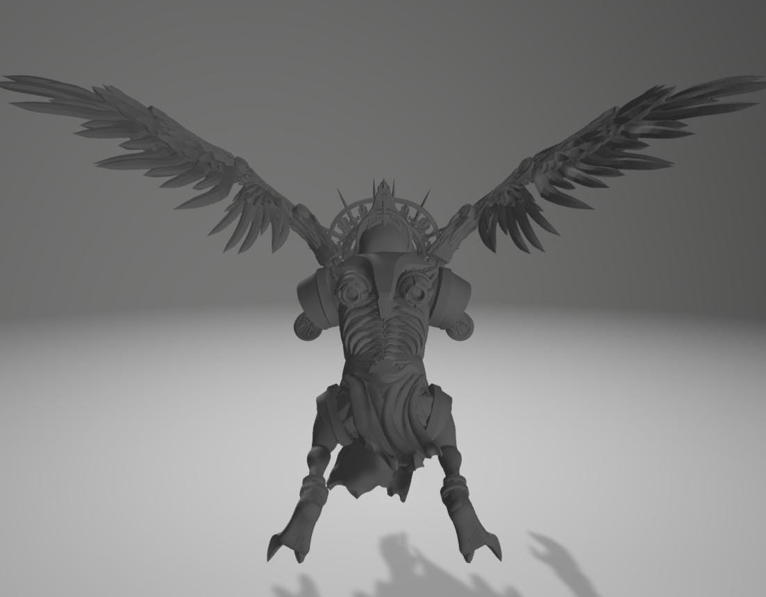Blood Host Blood Cherub by 3DArtGuy 32mm scale, 50mm or 100mm, Miniature War Gaming Figure, Grim Dark, Proxy, Cherub