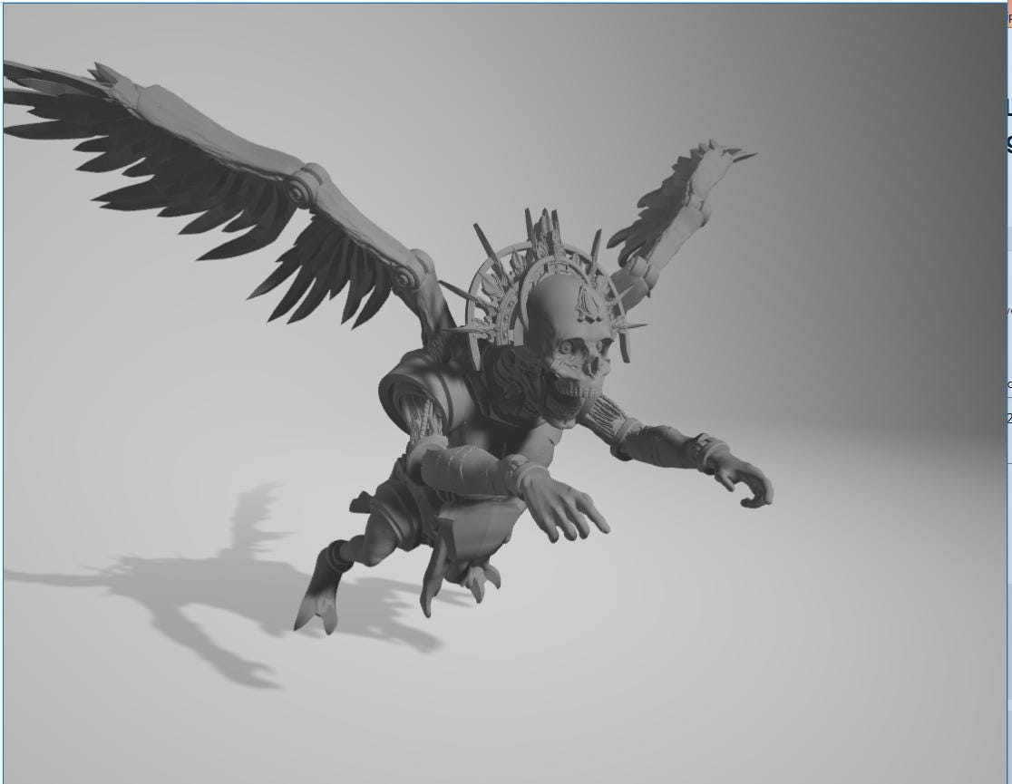 Blood Host Blood Cherub by 3DArtGuy 32mm scale, 50mm or 100mm, Miniature War Gaming Figure, Grim Dark, Proxy, Cherub