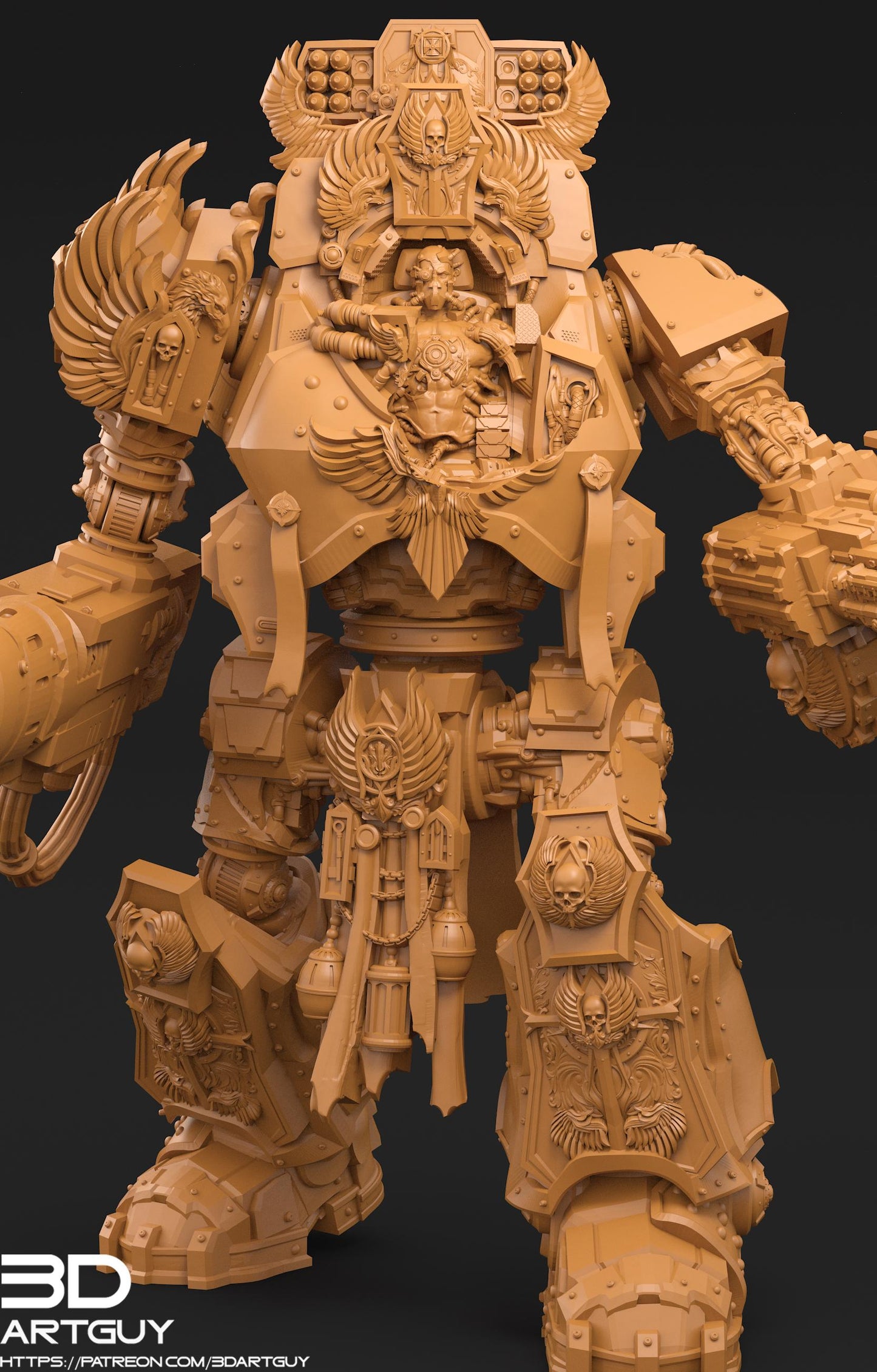 Venerable One by 3DArtGuy 32mm scale, 50mm or 100mm, Miniature War Gaming Figure