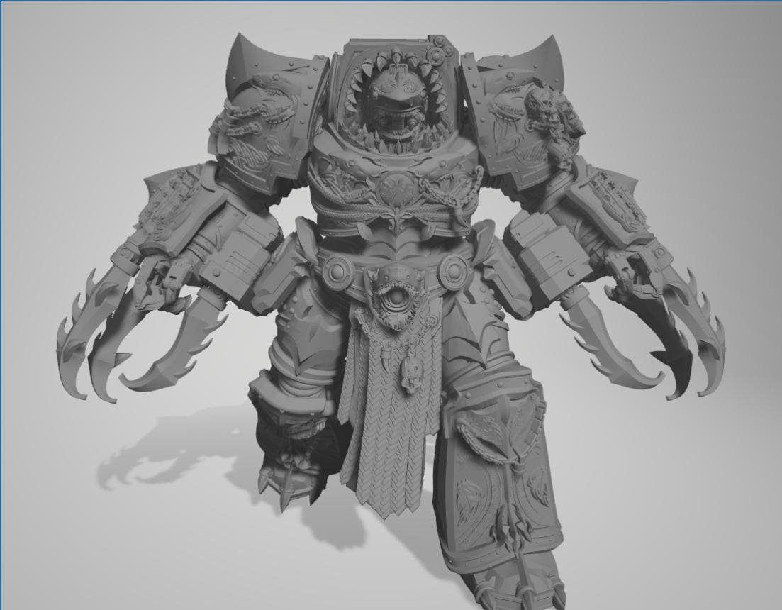 Giant Shark by 3DArtGuy 32mm scale, 50mm or 100mm, Miniature War Gaming Figure