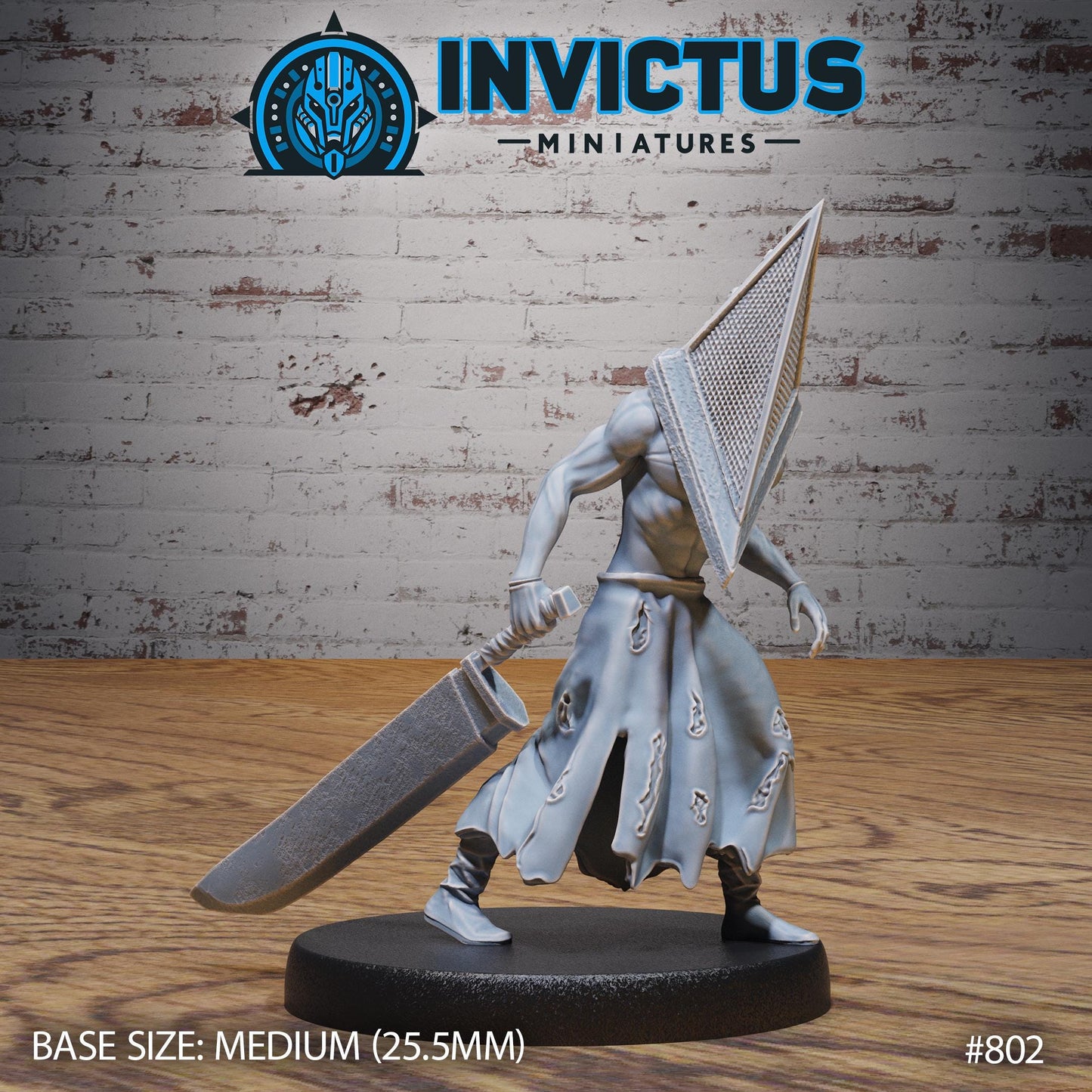Crimson Executioner by Invictus Miniatures 32mm scale, Miniature War Gaming Figure, Games, Silent Hill, Pyramid Head