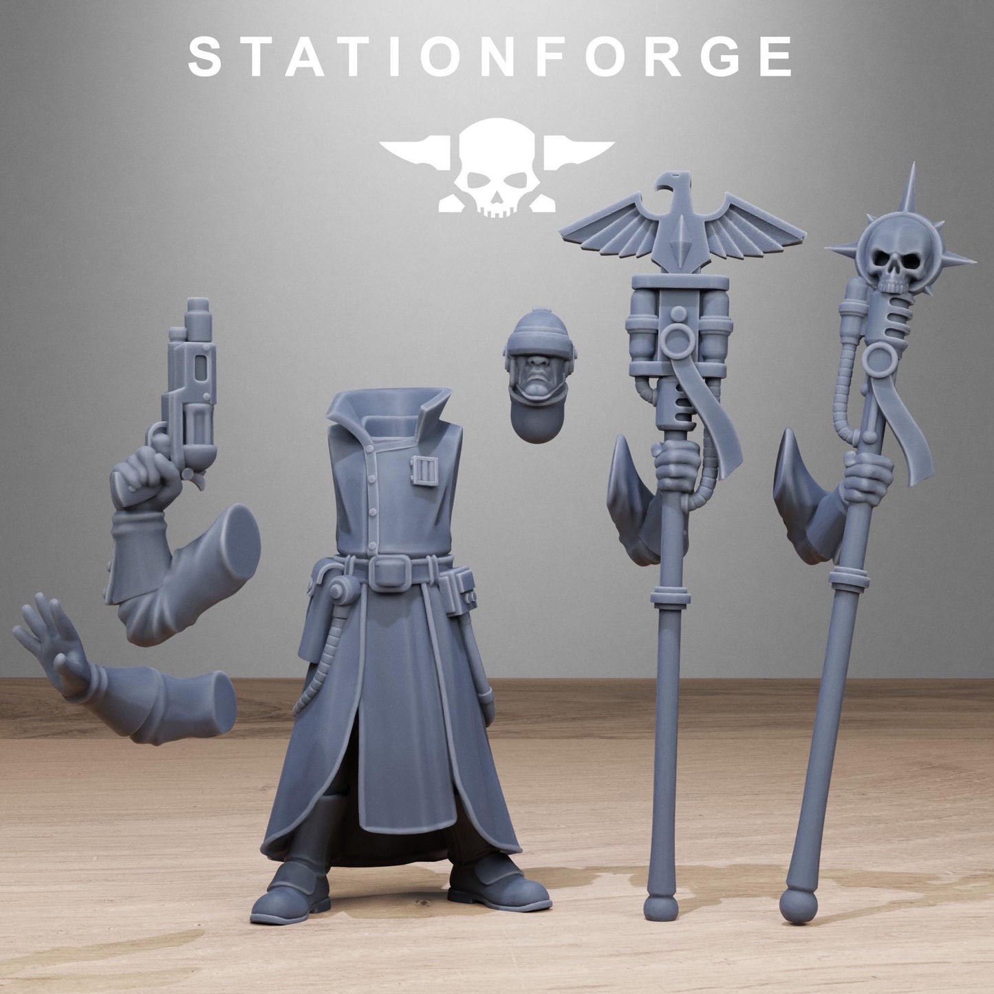 GrimCorp Seers by Station Forge 28/32mm Heroic Scale Miniature, 32mm tall, 10 Units
