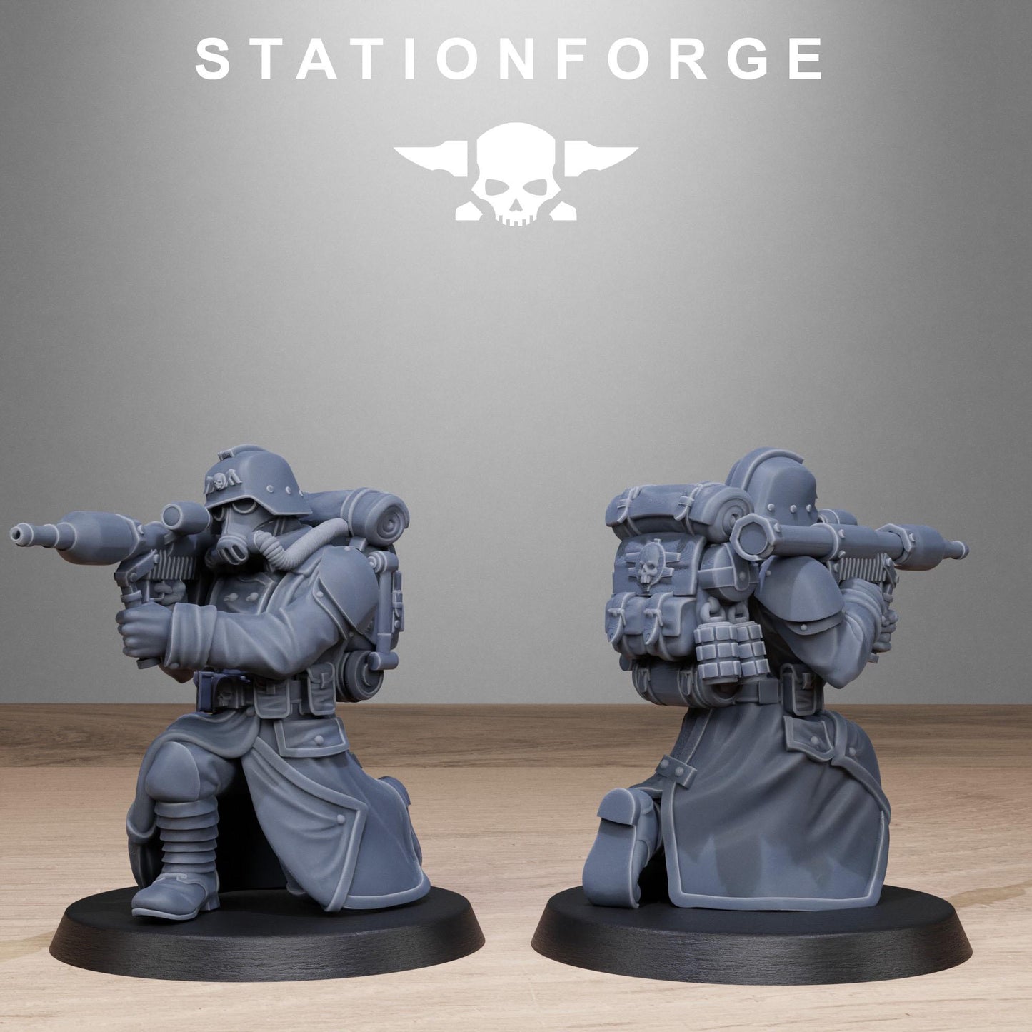 Grimguard Rocketers by Station Forge 28/32mm Heroic Scale Miniature, 34mm tall, 10 Units