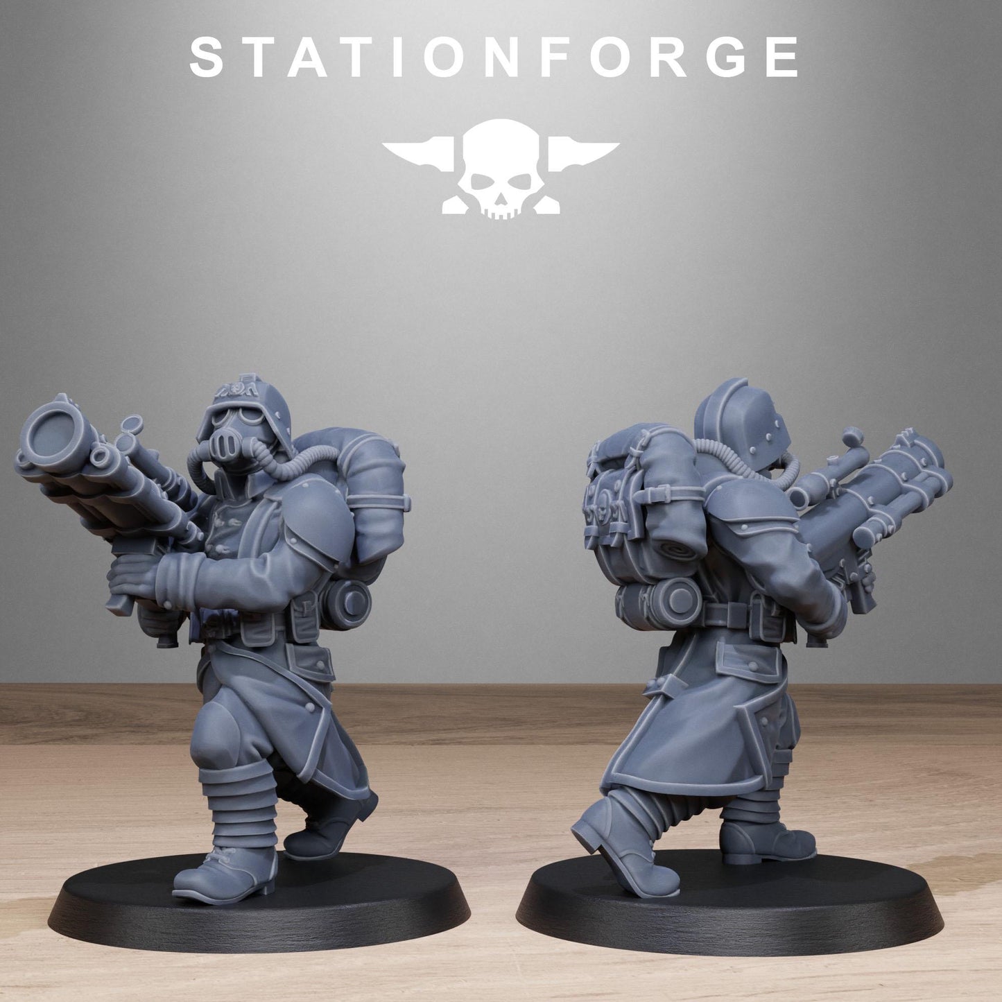Grimguard Rocketers by Station Forge 28/32mm Heroic Scale Miniature, 34mm tall, 10 Units