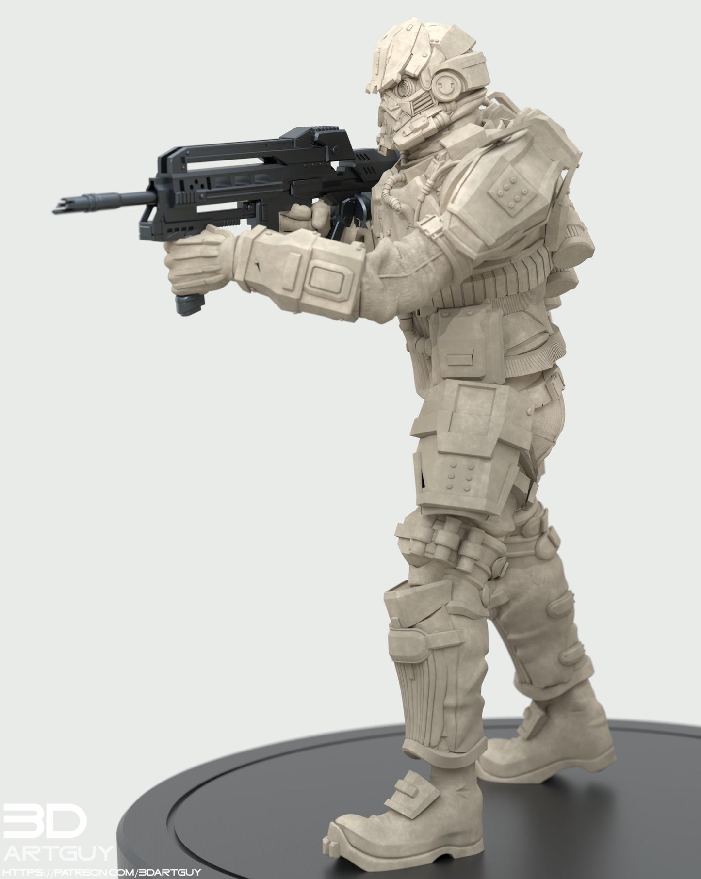 Killzone Assault Trooper by 3DArtGuy 32mm scale, 50mm or 100mm, Miniature War Gaming Figure, gaming, Space, Proxy, Fantasy, Sci-Fi, Trooper