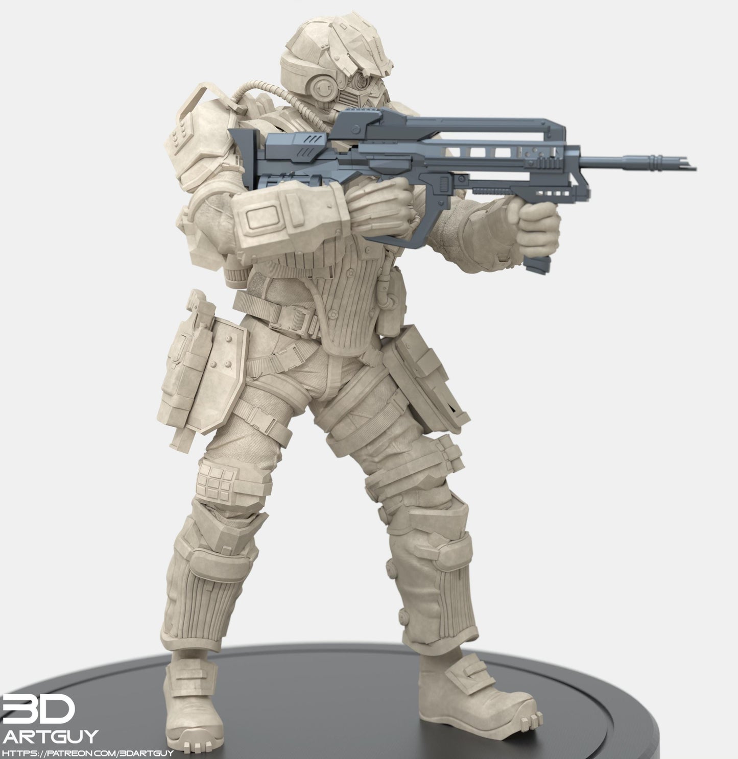Killzone Assault Trooper by 3DArtGuy 32mm scale, 50mm or 100mm, Miniature War Gaming Figure, gaming, Space, Proxy, Fantasy, Sci-Fi, Trooper