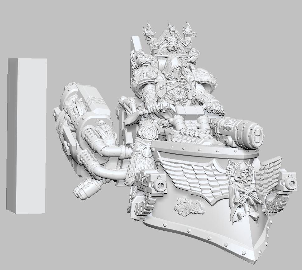 Bike - Hover Bike by 3DArtGuy 32mm scale, 50mm or 100mm, Miniature War Gaming Figure, Grim Dark, Proxy, Bikes, Vehicles, Marine, Angels
